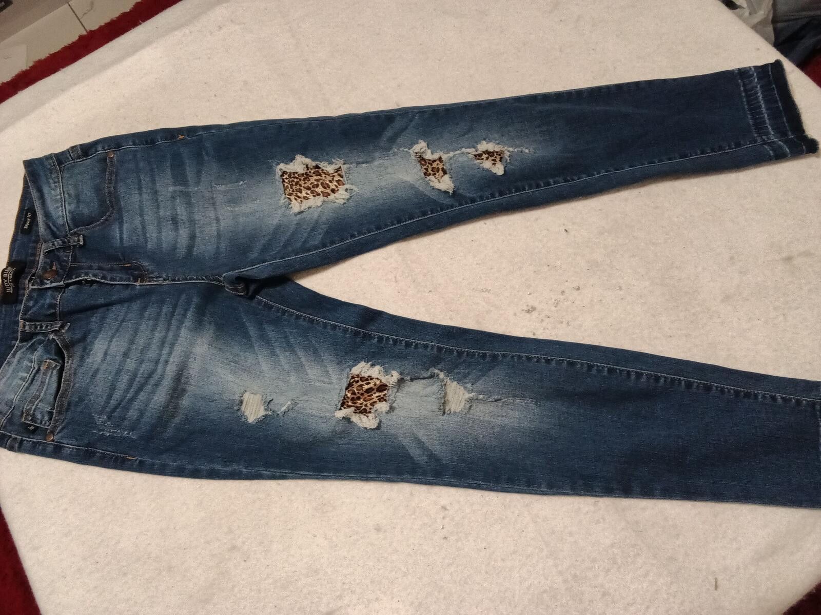Other Judy Blue Skinny Fit Jeans with Leopard Print Patchwork Size 30" / US 8 / IT 44 - 1 Thumbnail