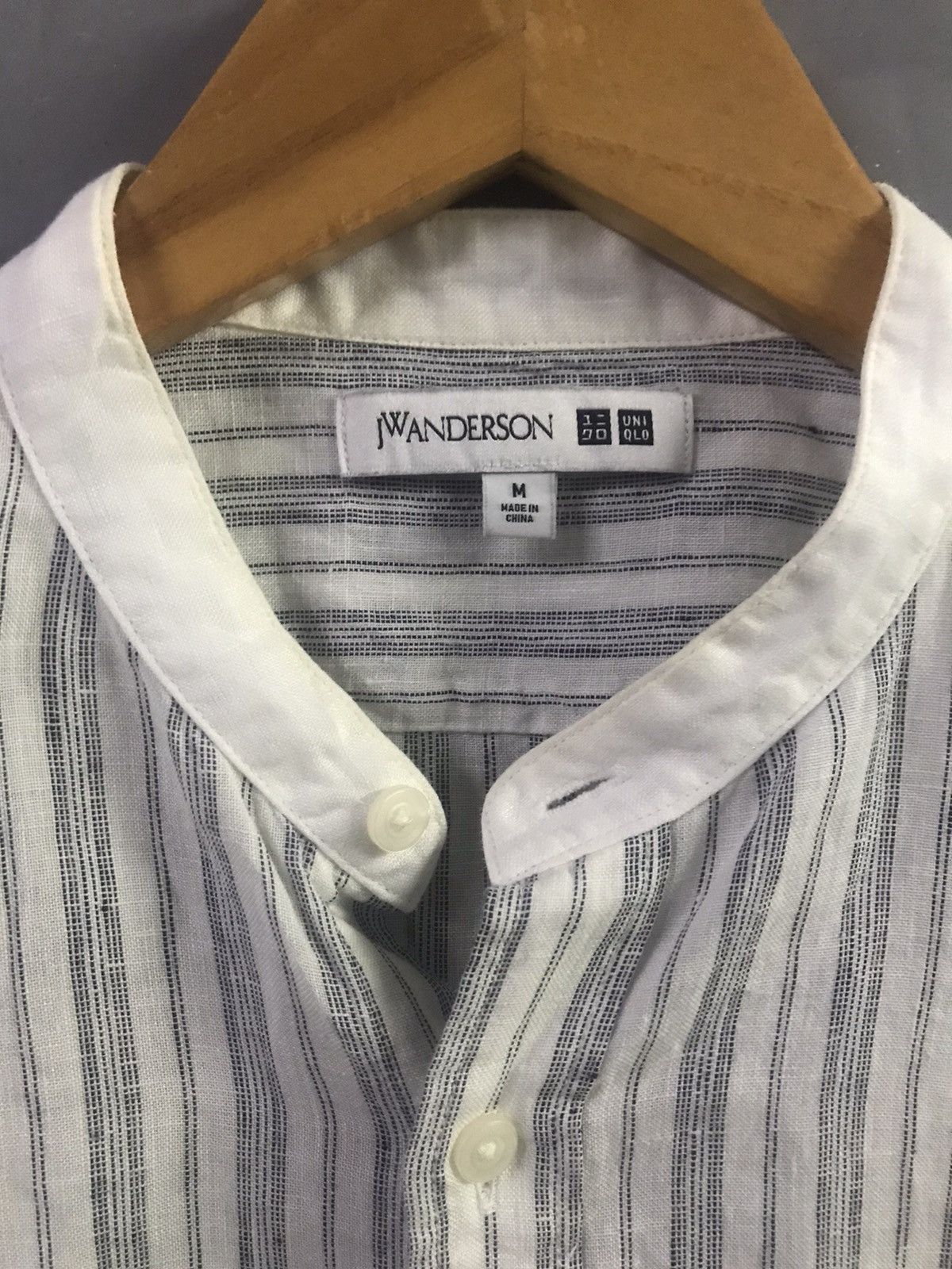 JW Anderson × Uniqlo J.W Anderson x Uniqlo Stripes Mandarin Collar Button Shirt Size US M / EU 48-50 / 2 - 7 Thumbnail