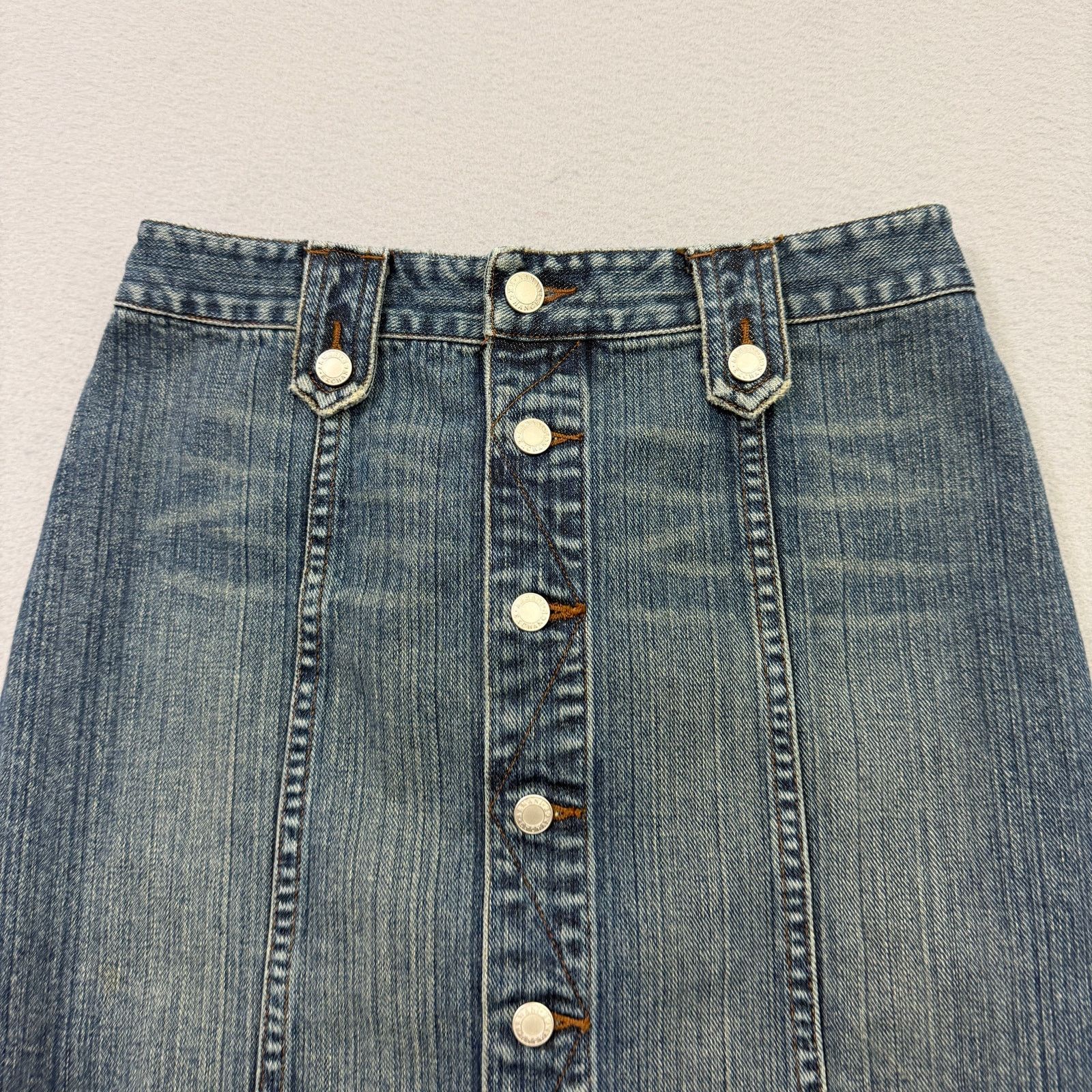 Armani Exchange Vintage Armani Exchange A/X Denim Jean Mini Skirt Women's 2 Size 26" / US 2 / IT 38 - 2 Thumbnail