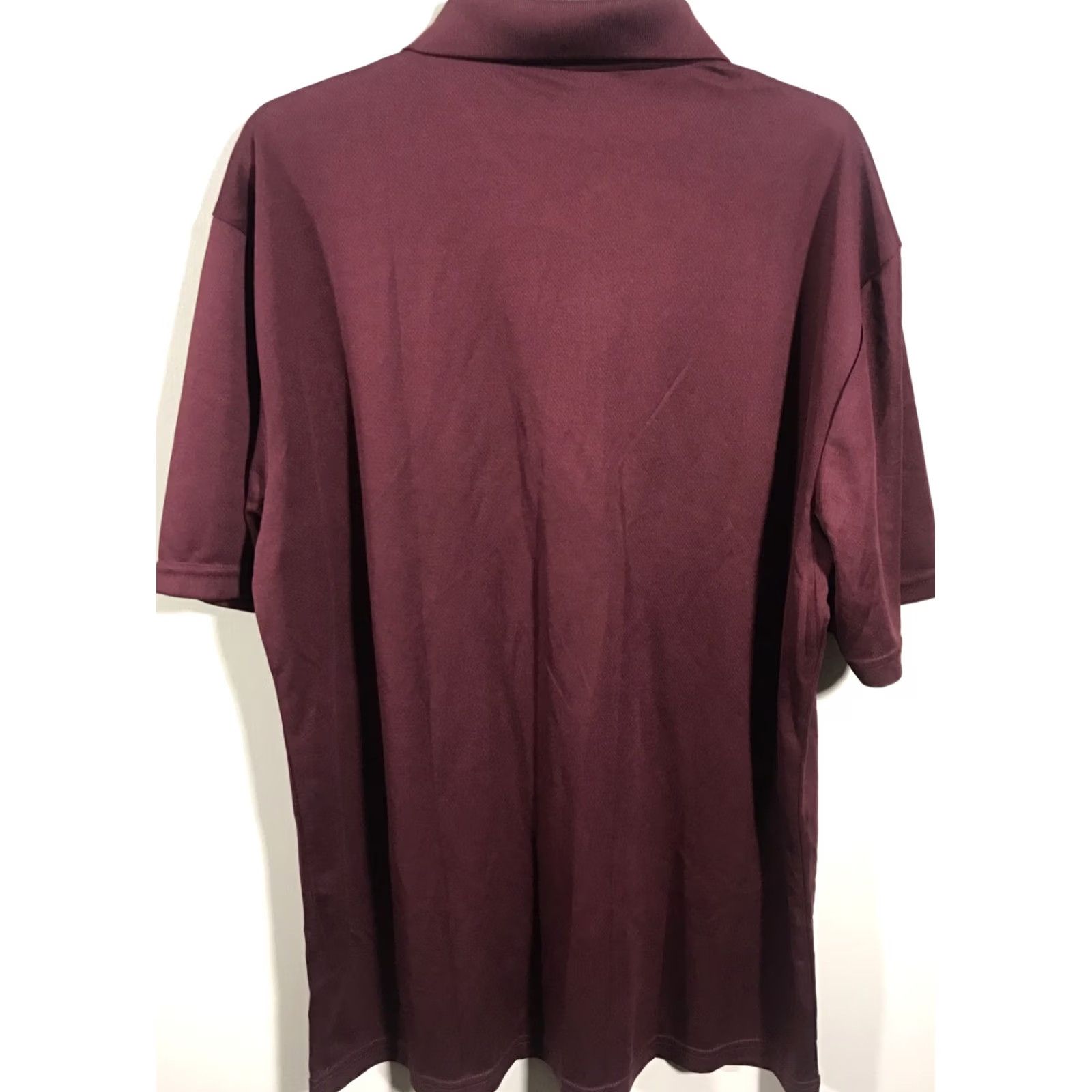 Vintage Sport-Tek Golf Polo Shirt Mens XL Short Sleeve Maroon Solid Polyester Moisture Wicking Golf Mens Size US XL / EU 56 / 4 - 4 Thumbnail