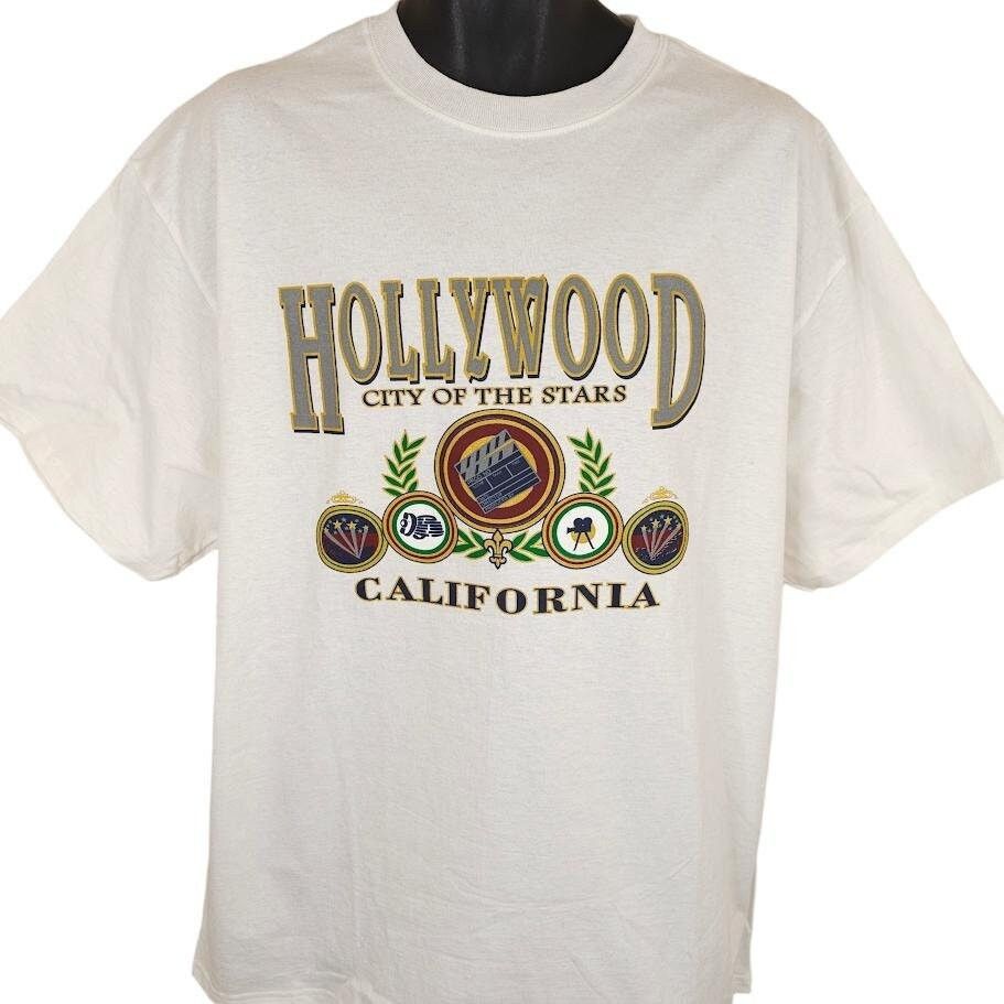 Vintage Vintage Hollywood T Shirt Mens Size XL White Y2K California Size US XL / EU 56 / 4 - 1 Thumbnail
