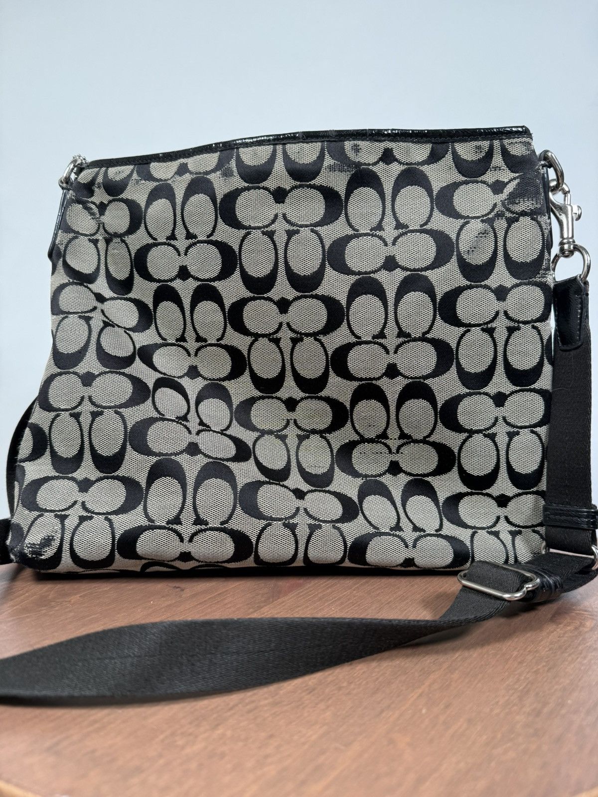 Coach Y2K Coach Shoulder Bag Black Monogram Size ONE SIZE - 3 Thumbnail