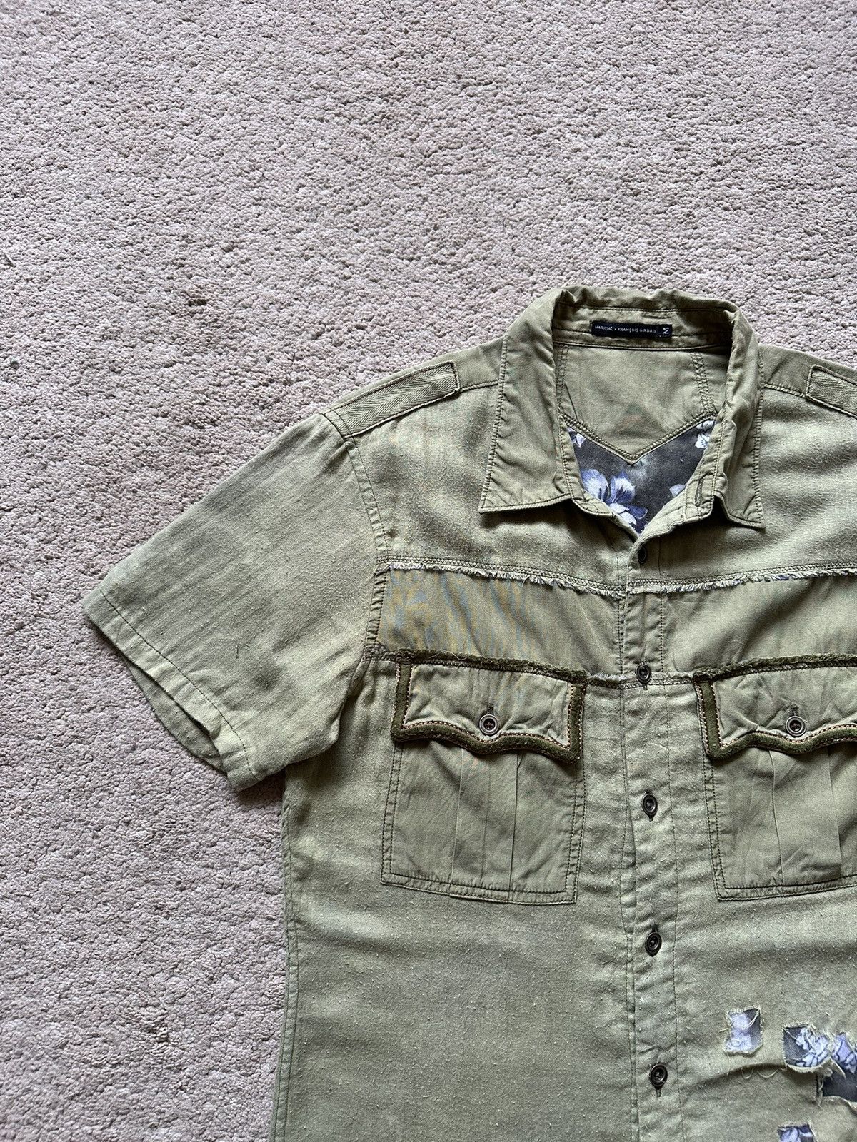 Marithe + Francois Girbaud 1990s Marithe Grancois Girbaud Thrashed Layered Shirt Size US M / EU 48-50 / 2 - 3 Thumbnail