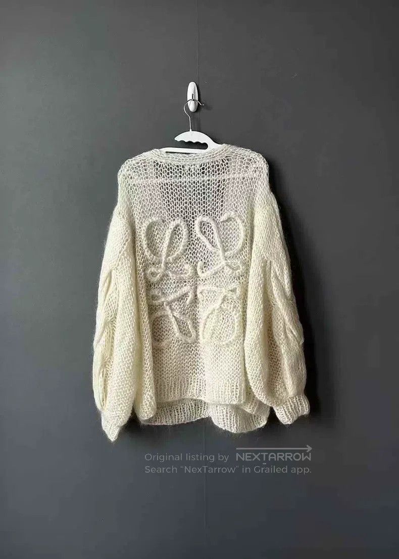 Loewe Loewe Cream Cashmere Open Cardigan Size S / US 4 / IT 40 - 2 Thumbnail