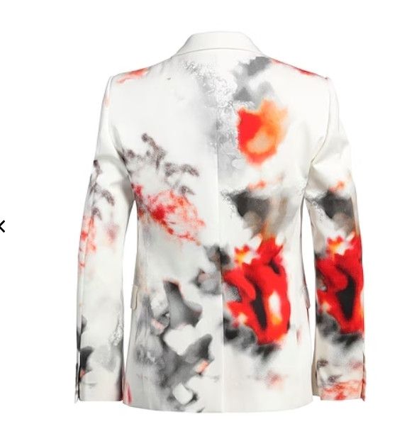 Alexander McQueen o1w1db10725 Obscured Flower Single-Breasted Jacket Size US L / EU 52-54 / 3 - 2 Thumbnail