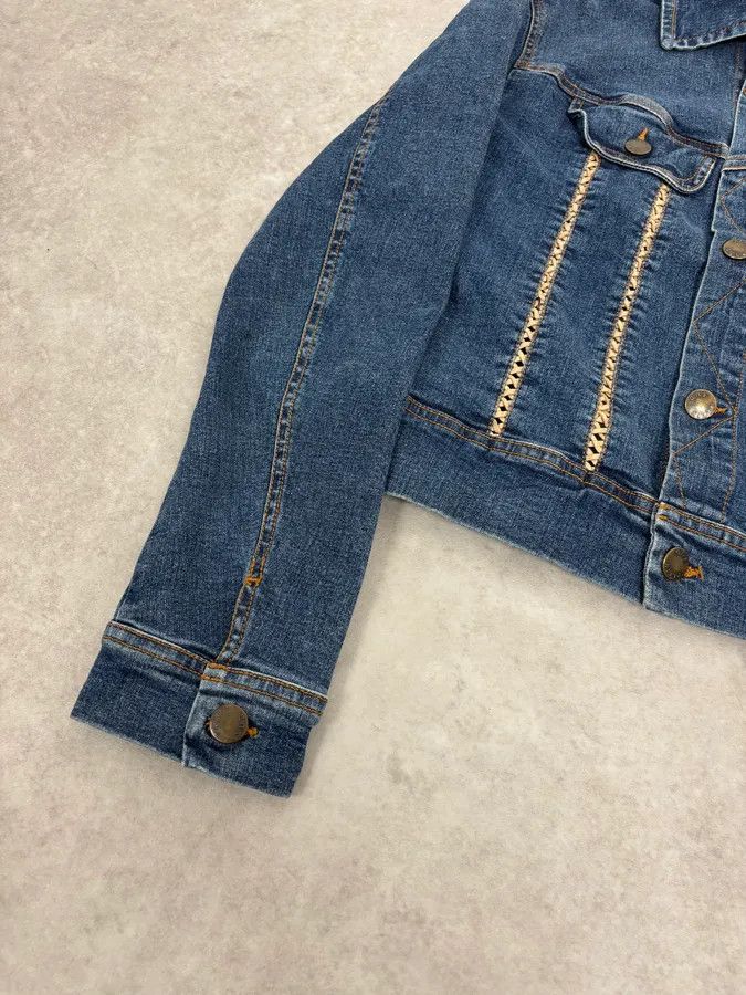 Vintage 2000s Plein Sud Metal Laced Raw Denim Jacket Size S / US 4 / IT 40 - 8 Thumbnail