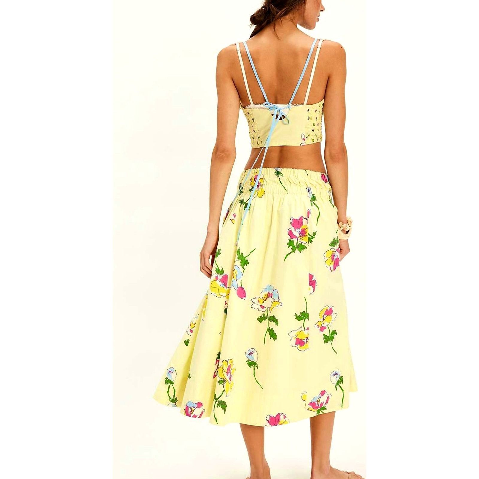 Free People Free People Luka Set Maxi Skirt Cropped Top Early Bloomer XL Size XL / US 12-14 / IT 48-50 - 3 Thumbnail