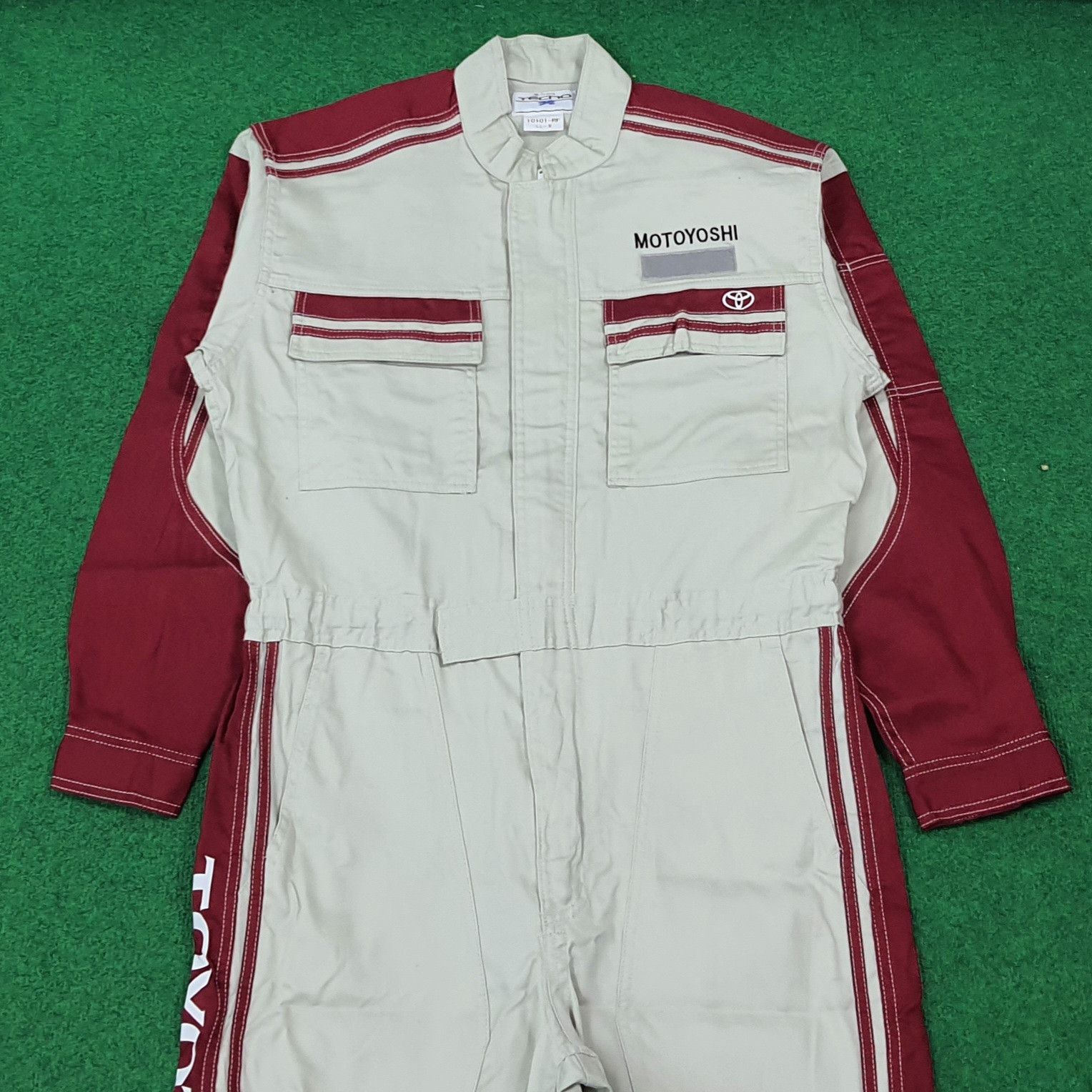 Japanese Brand Vintage Toyota Tecno Racing 90s Workwear Coverall C274N26 Size US L / EU 52-54 / 3 - 3 Thumbnail