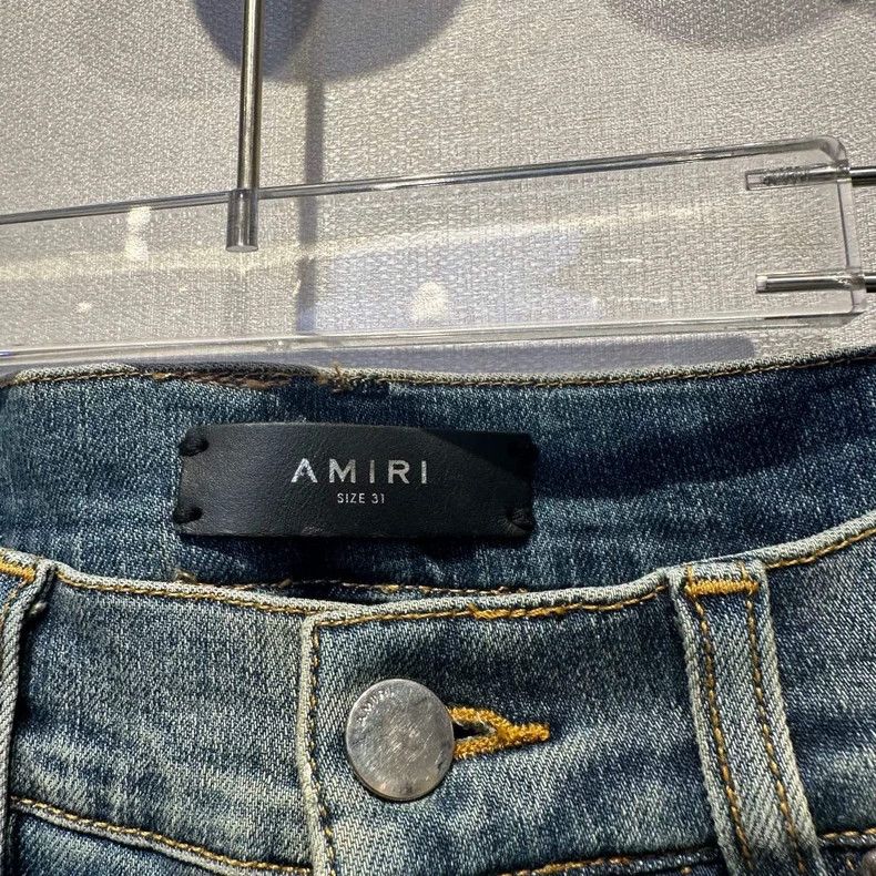 Amiri Vintage Multi-Element Badge Washed Destroyed Jeans