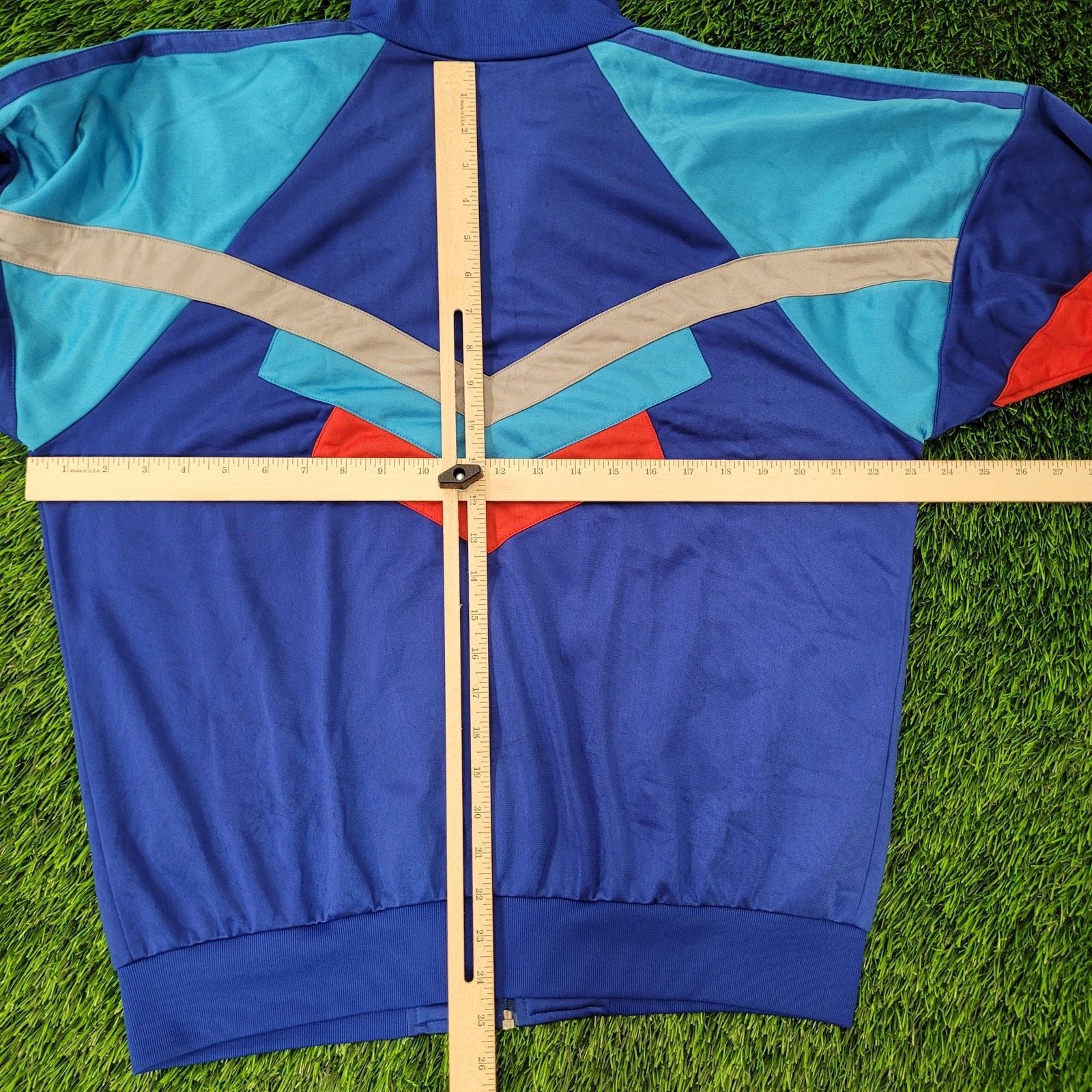 Vintage VTG Y2K Slazenger Track Jacket L 23x25 Blue Red Gray Cropped Size US L / EU 52-54 / 3 - 8 Thumbnail