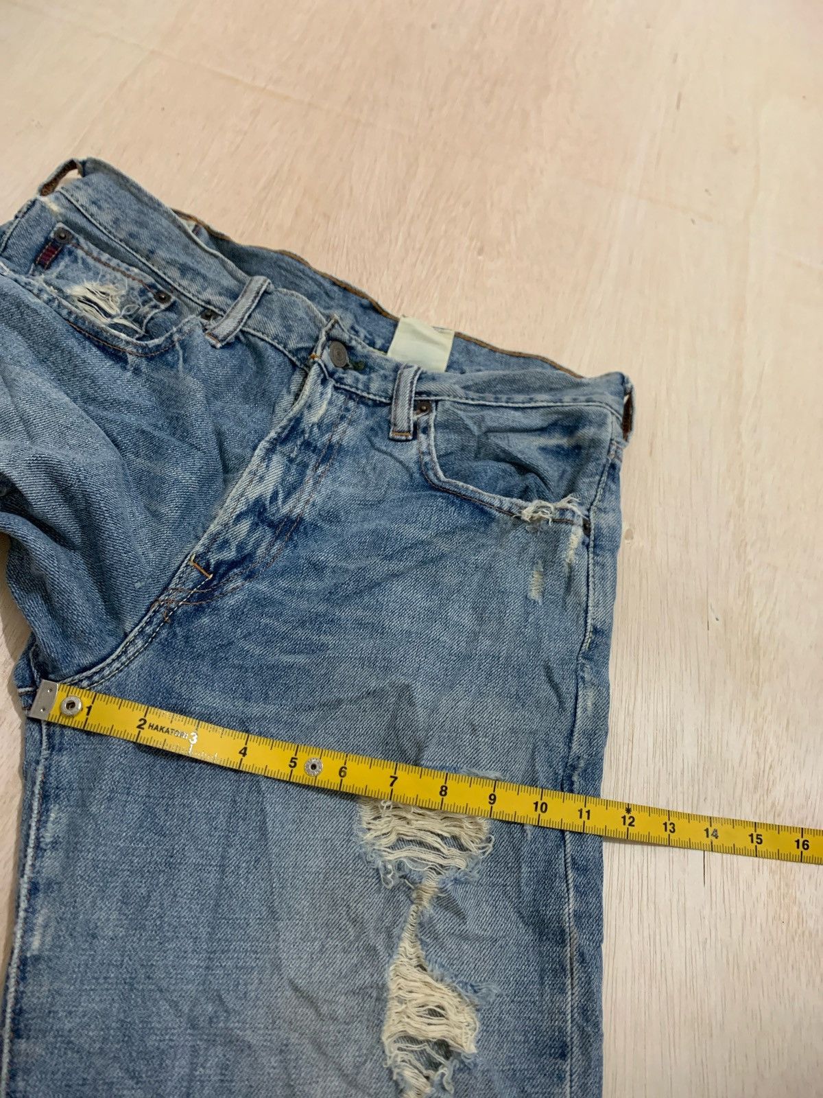 Hysteric Glamour × Japanese Brand Distressed Denim Abercrombie Bootcut Jeans Size US 32 / EU 48 - 12 Thumbnail