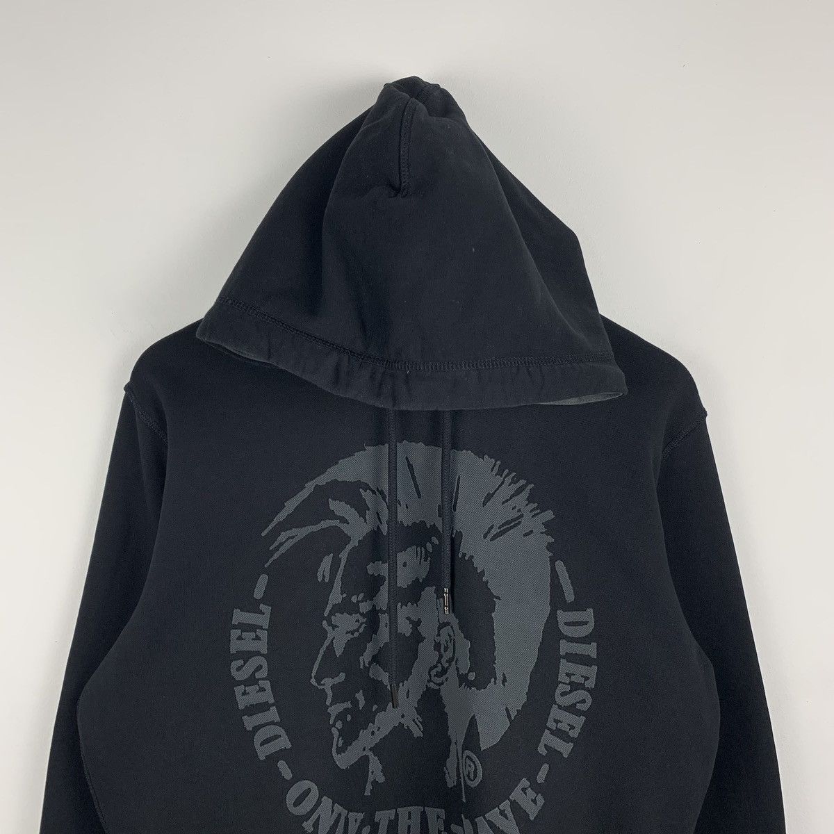 Diesel Diesel black hoodie big logo Y2K avant garde size M Size US M / EU 48-50 / 2 - 2 Thumbnail