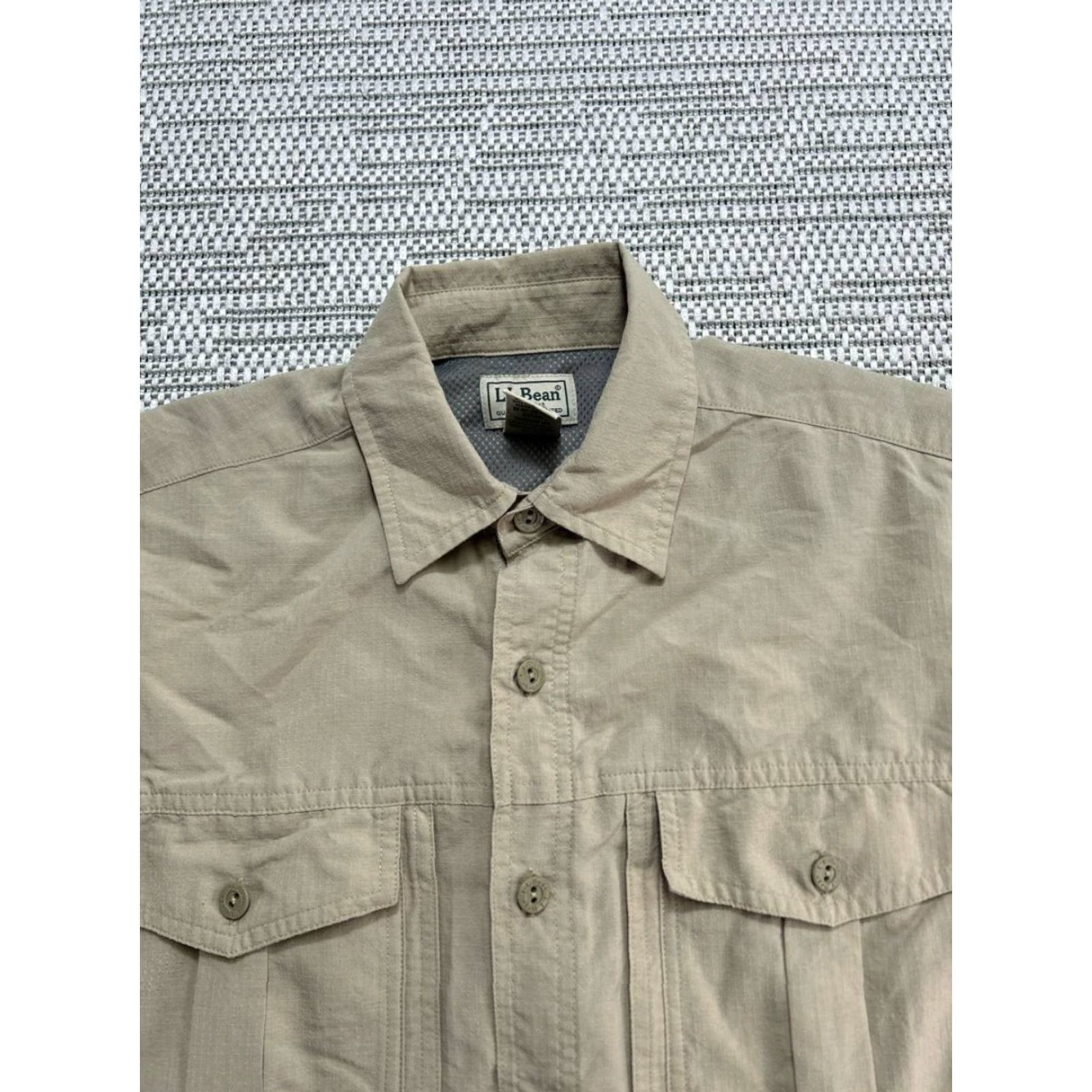 Vintage VINTAGE LL Bean Double Field Shirt Mens Small Brown Logo Lined Nylon Button Up Hunting Size US S / EU 44-46 / 1 - 3 Thumbnail