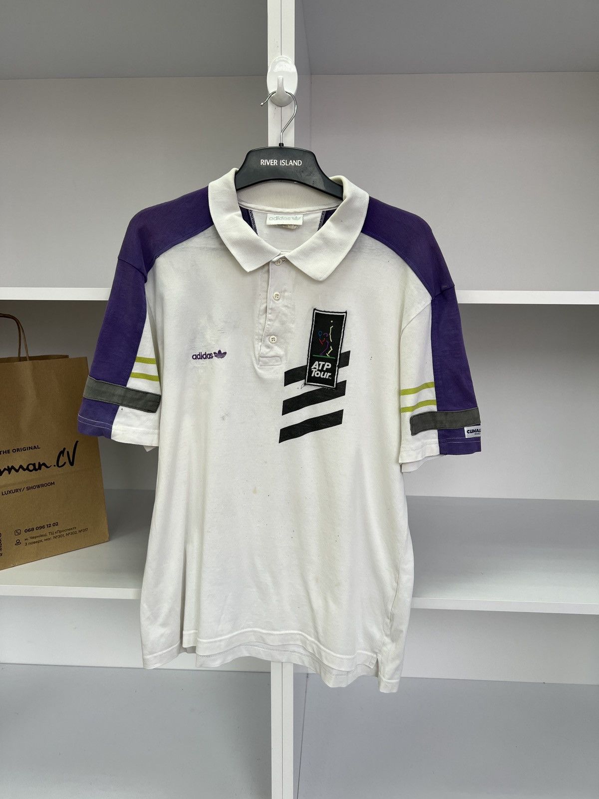 Adidas × Vintage Vintage Adidas 90s ATP Tour Polo T-shirt Size US M / EU 48-50 / 2 - 4 Thumbnail
