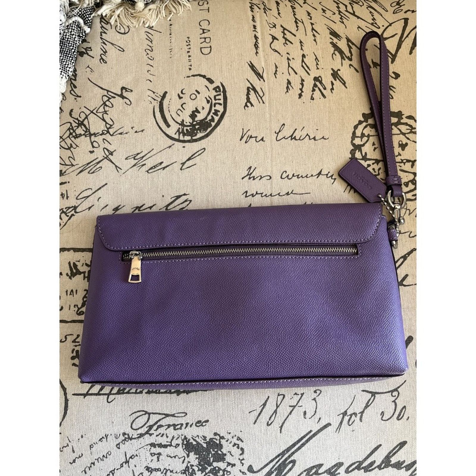 Coach 100% Coach Wyn Clutch/Wristlet in Silver/Washed Plum Size ONE SIZE - 2 Thumbnail