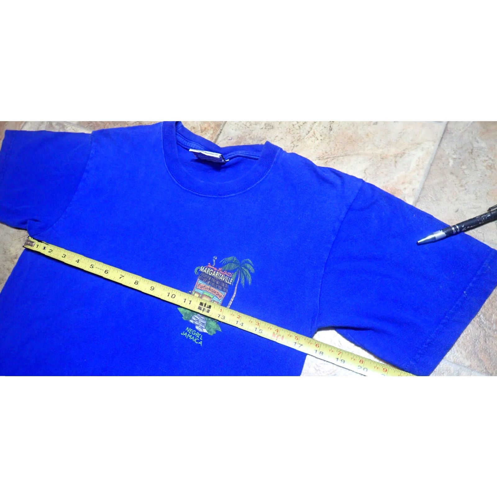 Vintage VINTAGE Margaritaville Jamaica T-Shirt XS Margaritaville Blue Parrot Jimmy Buffett 90s Parrothead Beach Double-Sided Tee Mens Size US XS / EU 42 / 0 - 6 Thumbnail