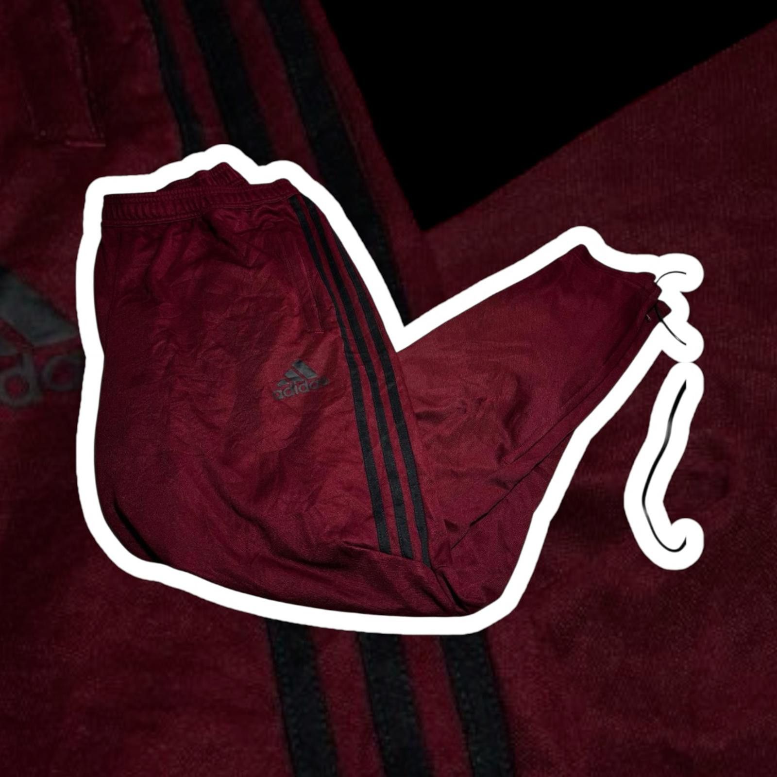 Adidas Men's Adidas Maroon Tracksuit Bottoms Size US 36 / EU 52 - 1 Thumbnail
