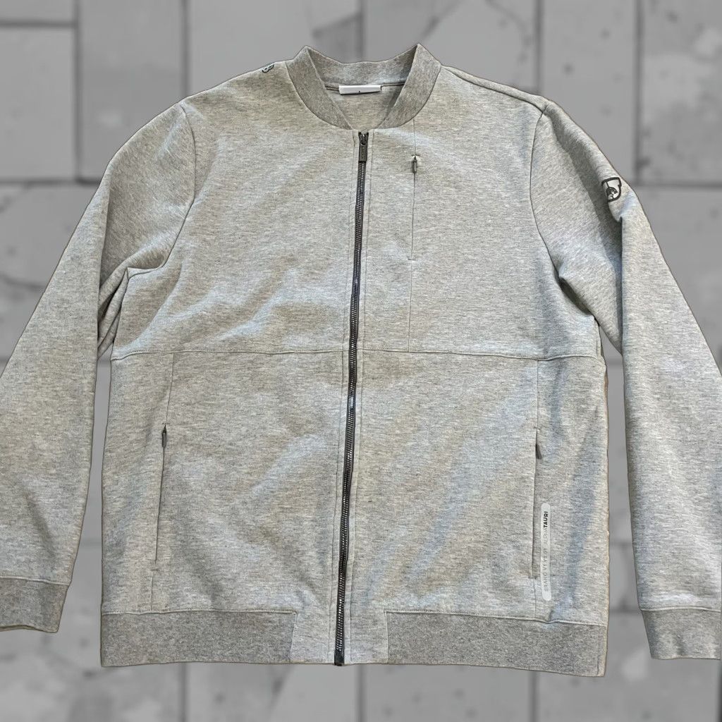 Vintage AlphaTauri Gray Cotton Blend Zip-Up Athletic Jacket Womens Large Size L / US 10 / IT 46 - 1 Thumbnail