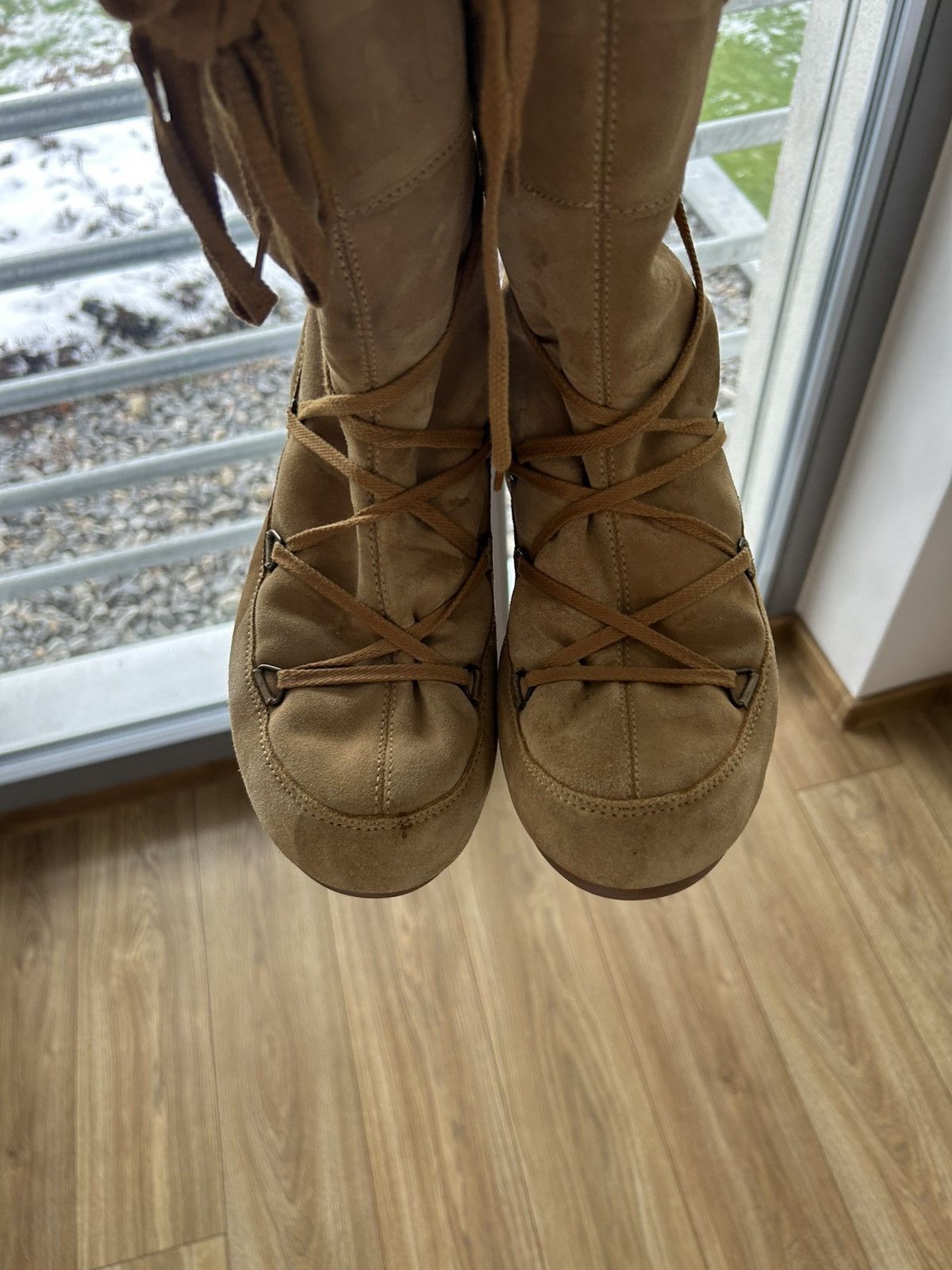 Moon Boot Vintage Tecnika Moon Boots fur Leather High Lace Up Size US 8 / IT 38 - 3 Thumbnail