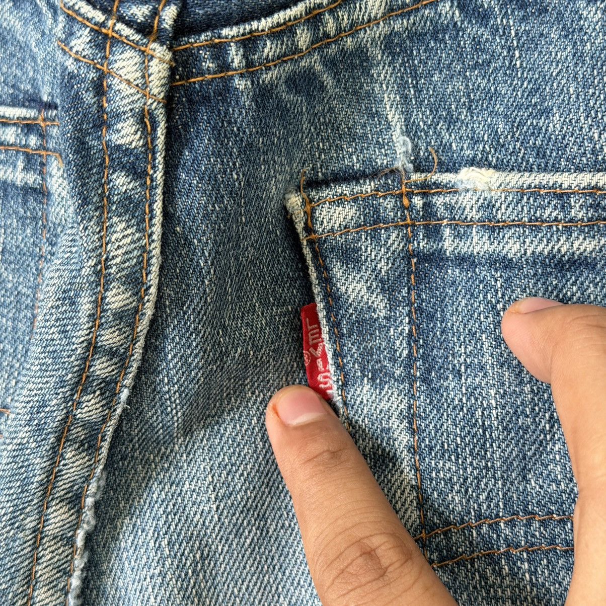 Levi's Vintage Levis Selvedge Big E jeans 502XX Japan Size US 33 - 5 Thumbnail