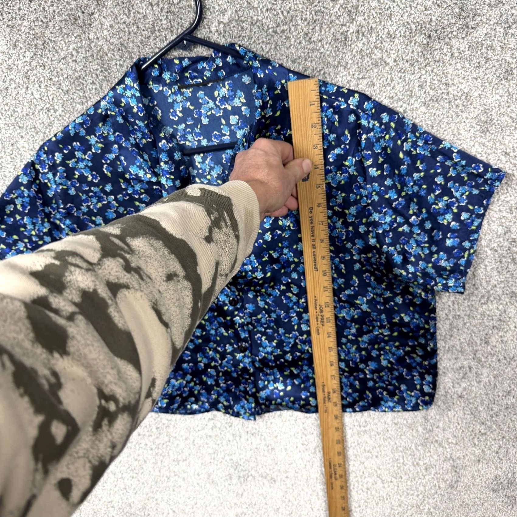 Vintage Satin Pajama Set Navy Floral 90s Grunge Y2K Womens L Slim Collared Short Sleeve Drawstring Shorts Size ONE SIZE - 3 Thumbnail