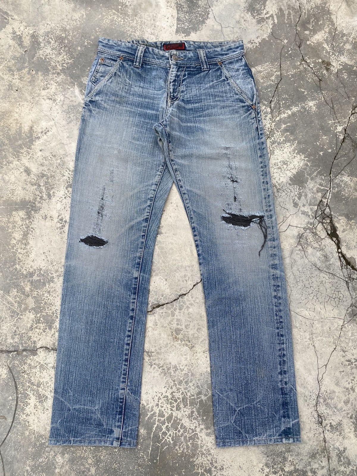 Japanese Brand JOHN BULL distressed jeans Size US 30 / EU 46 - 1 Thumbnail