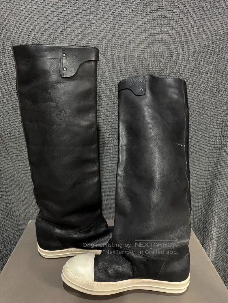 Rick Owens Rick Owens 14fw mainline cowhide elephant leg boots Size US 10 / EU 43 - 3 Thumbnail