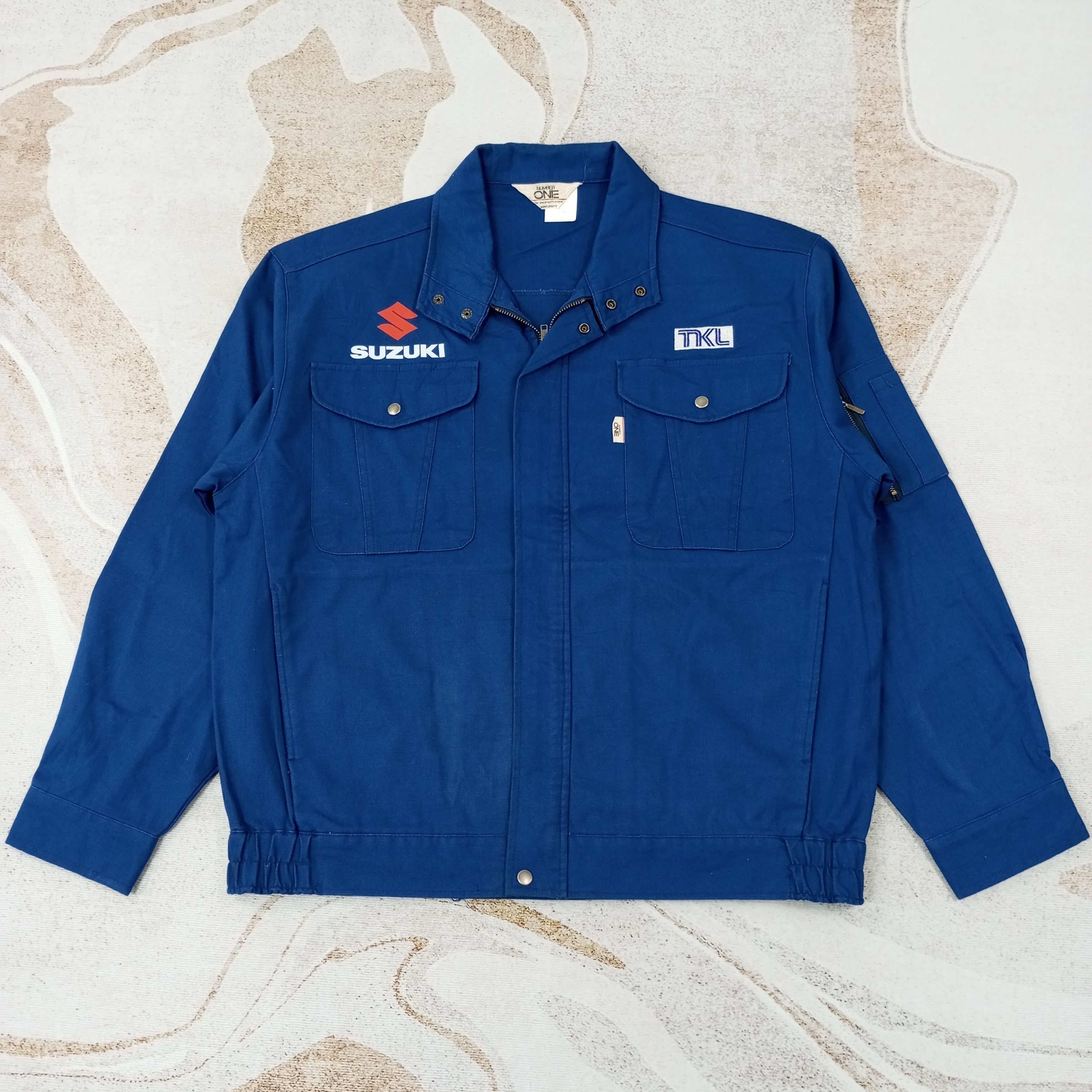 Vintage Suzuki Japanese Motorsports Custom Jacket c232n3 Size US L / EU 52-54 / 3 - 3 Thumbnail