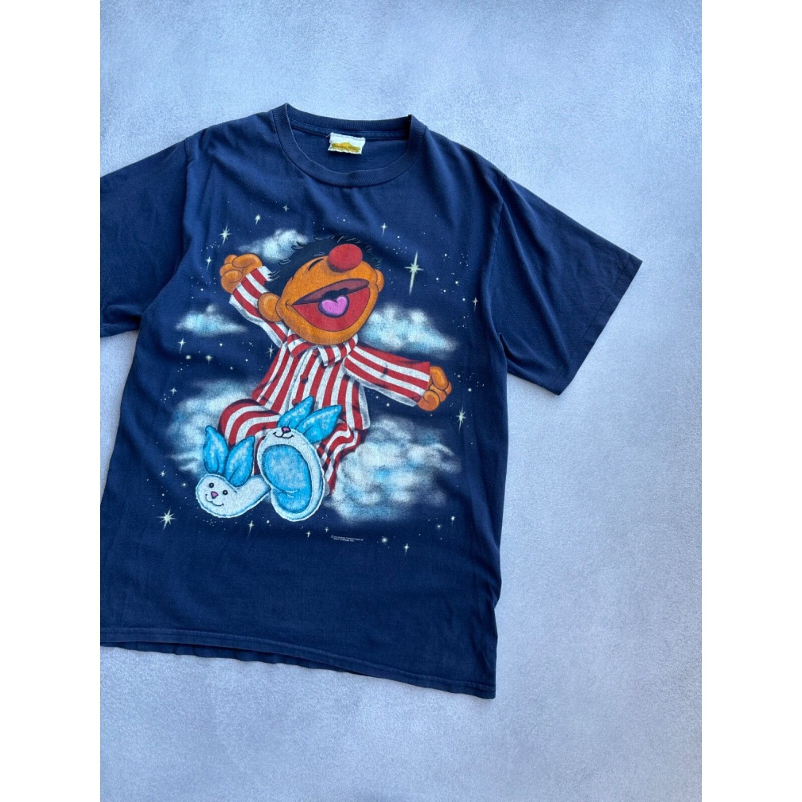 Vintage Sesame Street Ernie in pajamas Vtg Jim Henson doublesided Size US L / EU 52-54 / 3 - 3 Thumbnail