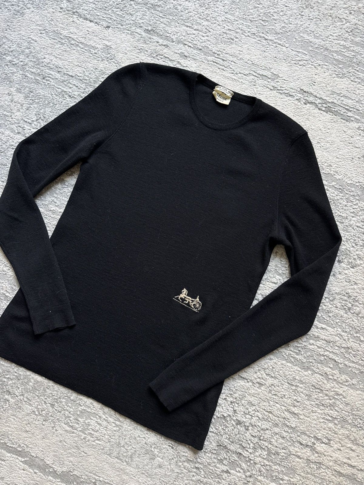 Celine Celine vintage long sleeve sweater Size S / US 4 / IT 40 - 2 Thumbnail
