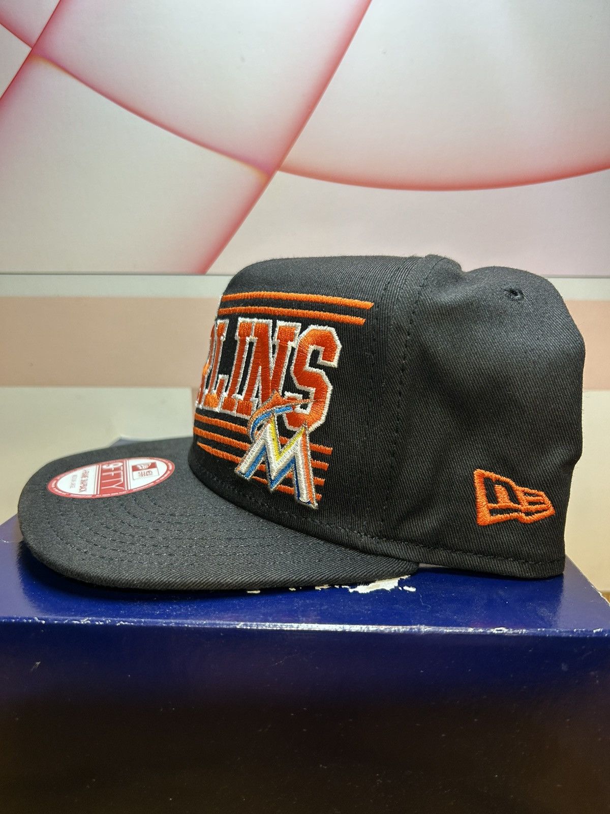 New Era Miami Marlins New Era A-Frame Snapback Hat MLB Adjustable Size ONE SIZE - 2 Thumbnail