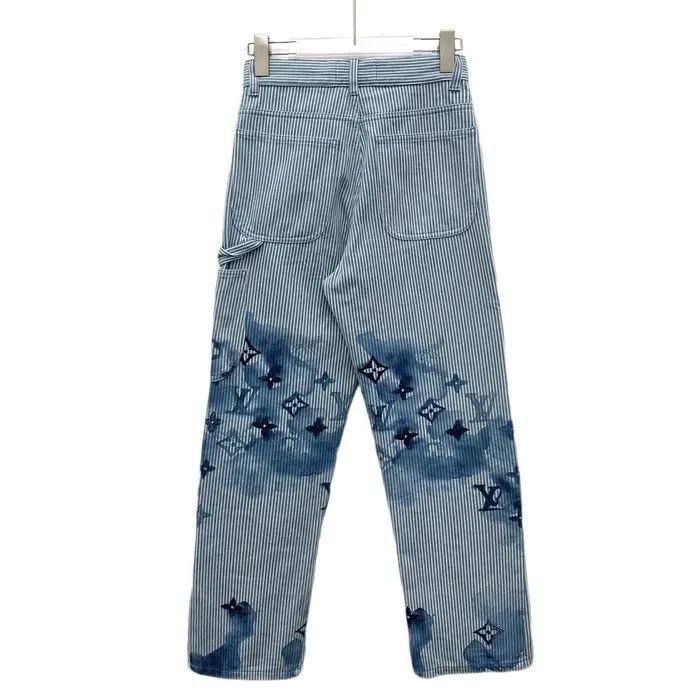 Moncler o1tko10426 Striped Monogram Denim Pants in Multicolor Size US 30 / EU 46 - 2 Thumbnail