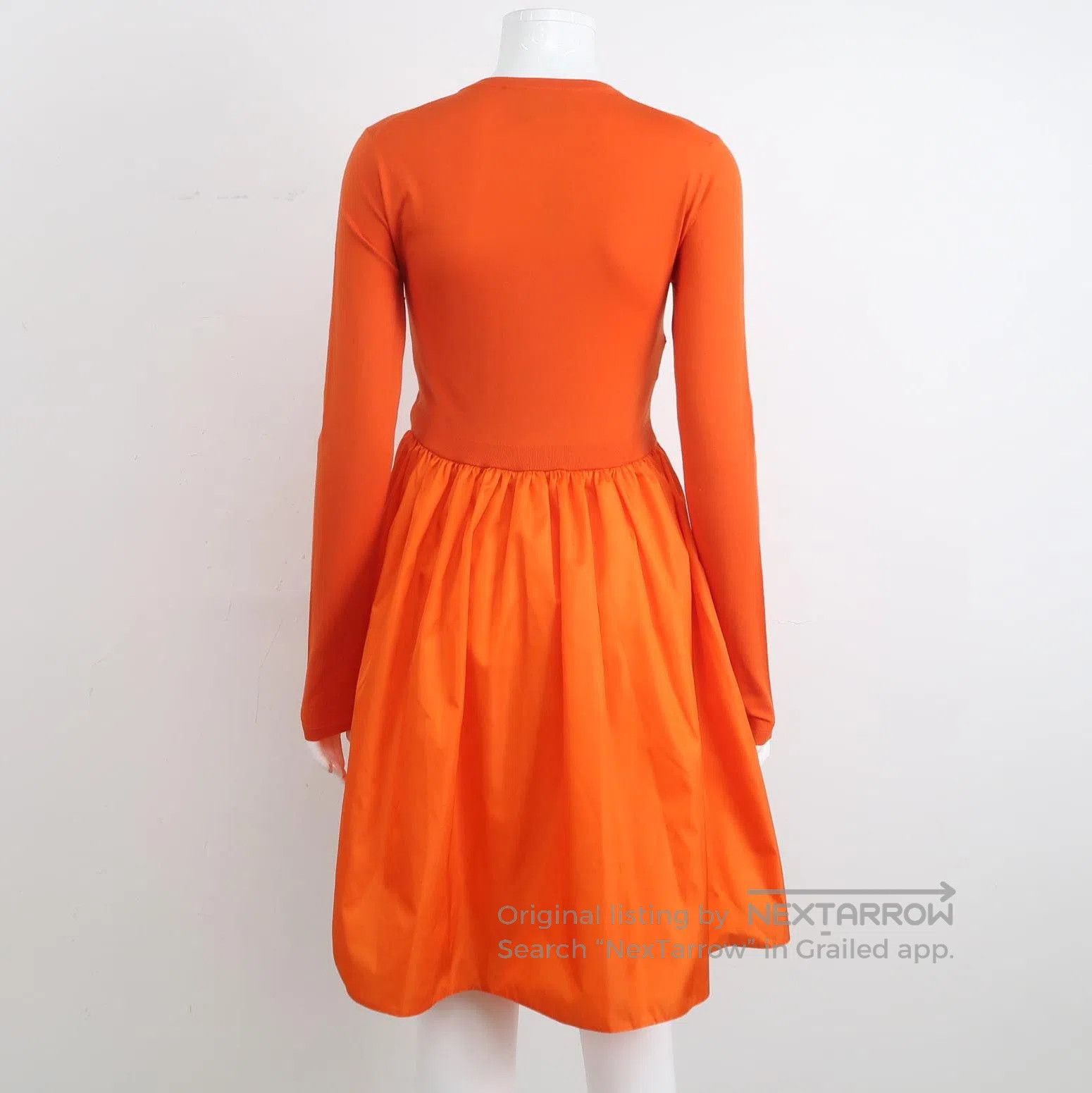Prada Prada Wool Blend Logo Round Neck Dress . Size L / US 10 / IT 46 - 2 Thumbnail