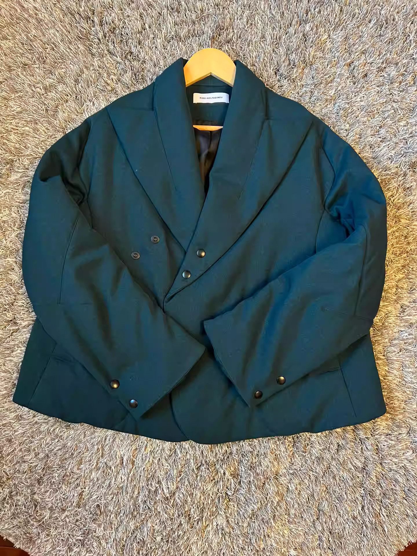 Kiko Kostadinov Kiko Kostadinov Gunmetal Collar Green Cotton Jacket Size US M / EU 48-50 / 2 - 1 Thumbnail