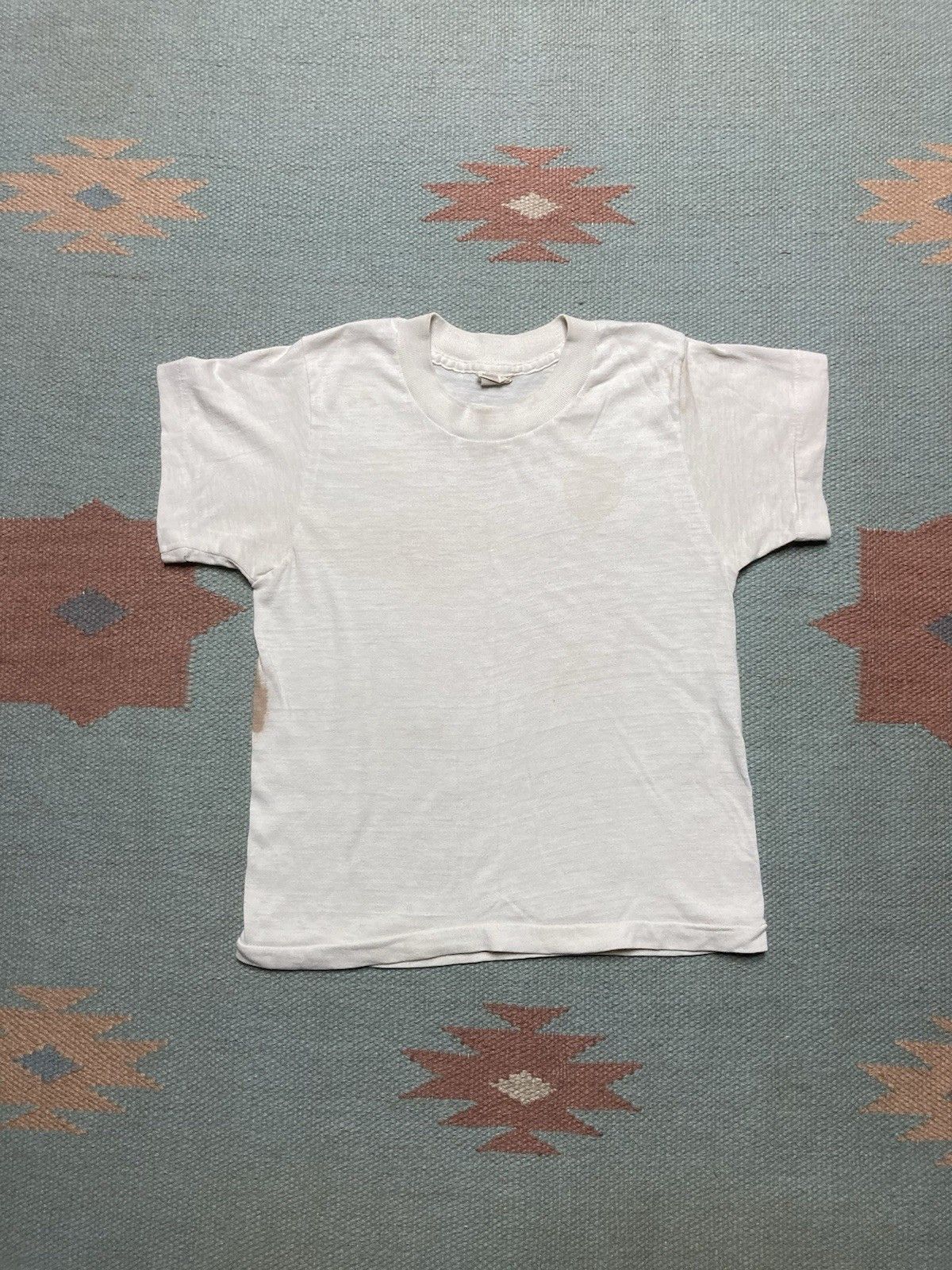 Vintage 70s blank white t shirt fruit loom boys 10 women’s baby tee Size XXS / US 00 / IT 34 - 1 Thumbnail