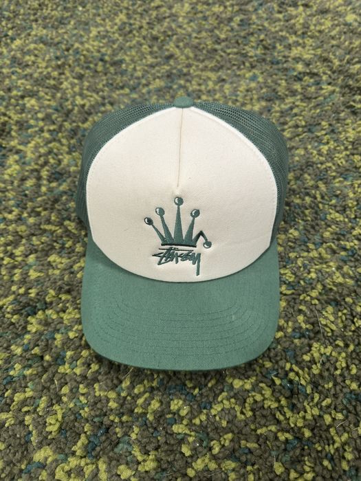 Stussy Stussy Green Crown Stock Trucker Hat | Grailed