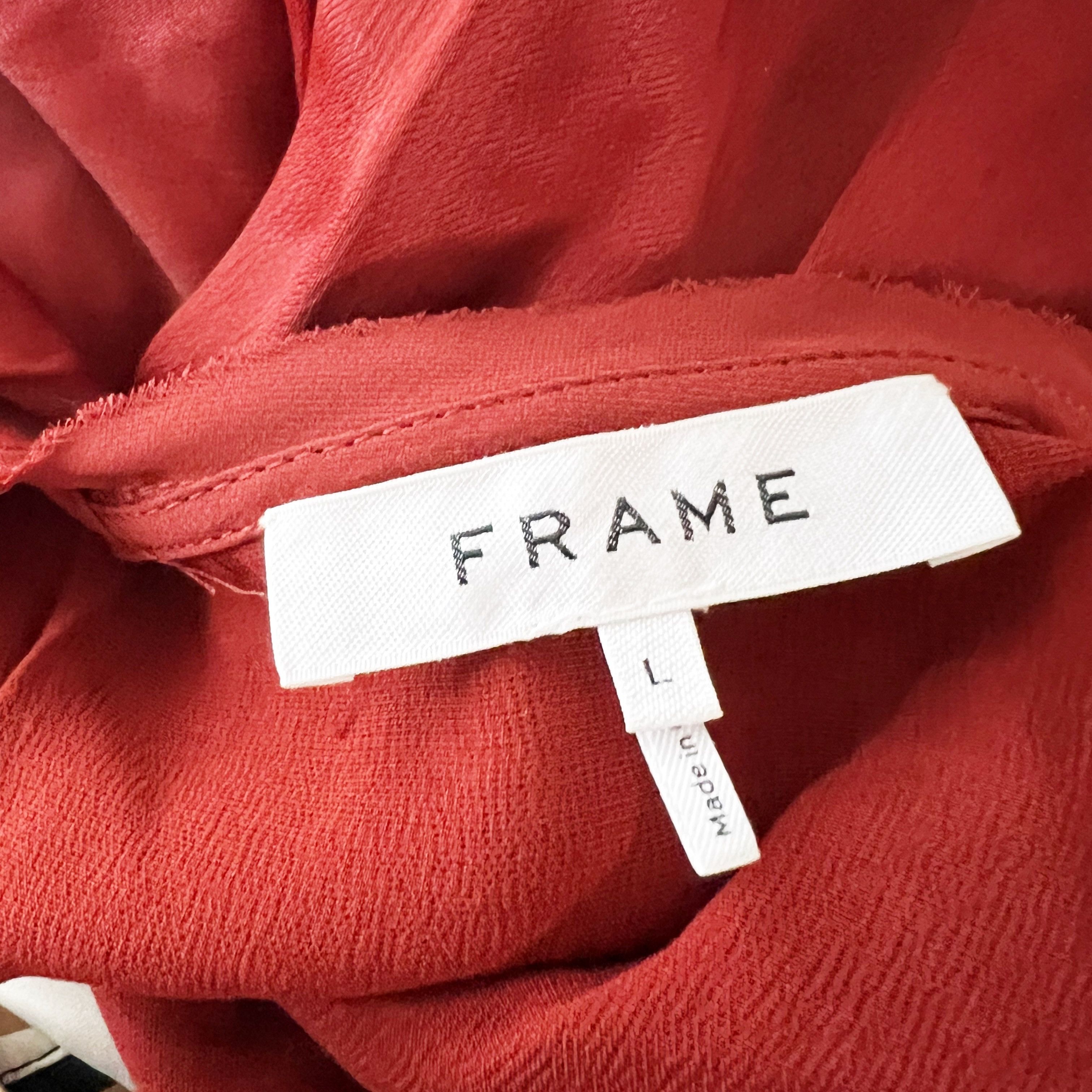 Frame NEW Frame Satin Lounge Frayed Edge Hem Size L / US 10 / IT 46 - 2 Thumbnail