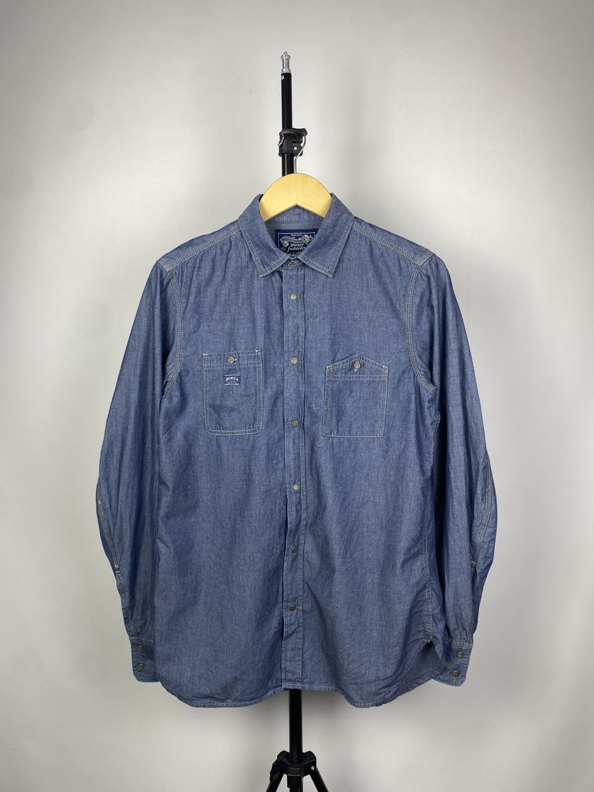 Diesel × Vintage Vintage 00s Diesel Long Sleeve Shirt Logo Avant Garde Size US M / EU 48-50 / 2 - 1 Thumbnail