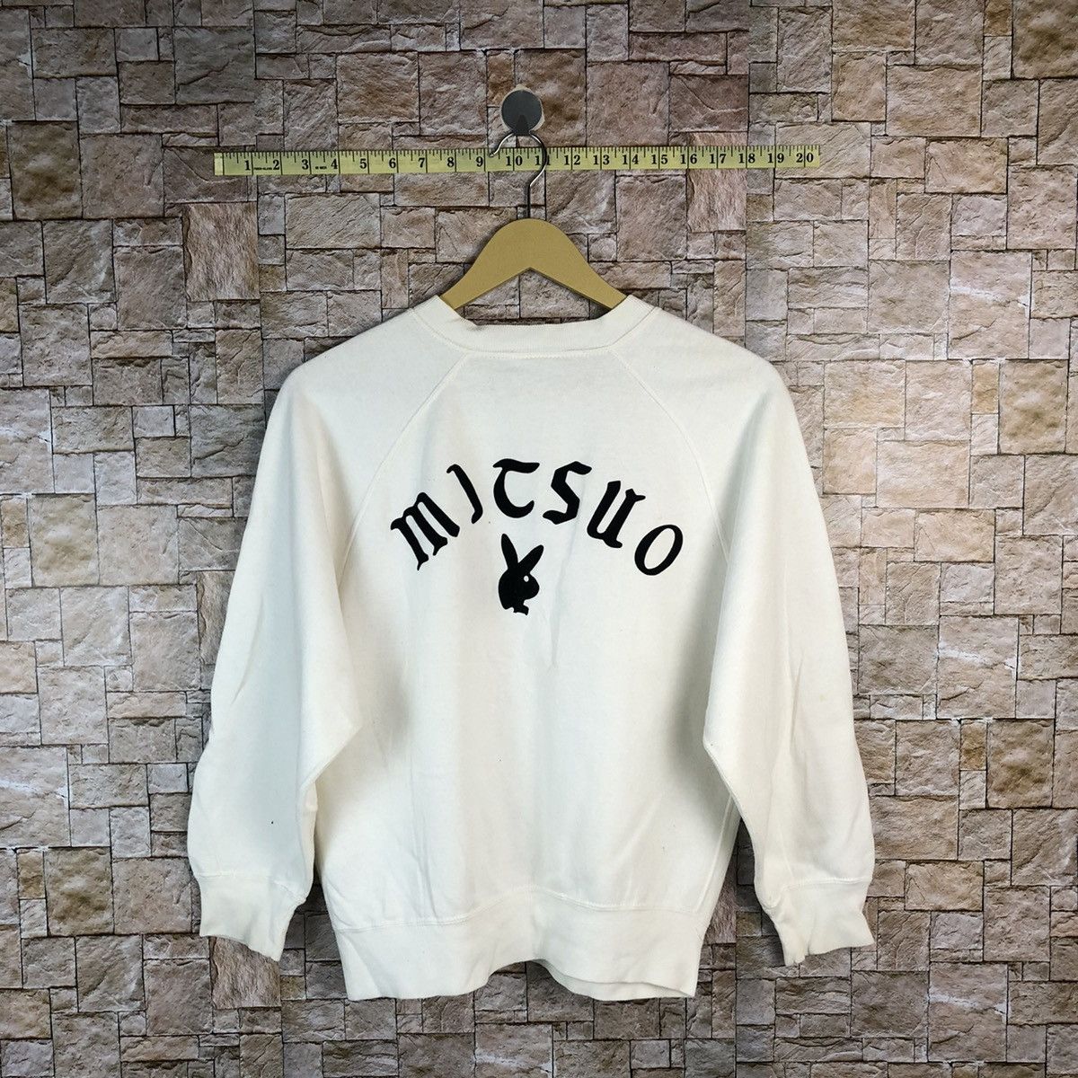 Vintage Sportswear Mitsuo Playboy New York White Sweatshirt #A515 Size US S / EU 44-46 / 1 - 12 Thumbnail