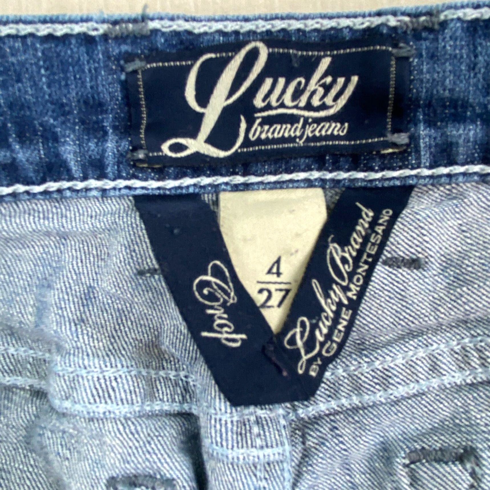 Lucky Brand Lucky Brand Womens Medium Wash Cropped Jeans 4, Classic Rider Crop Style, Blue Size 27" / US 4 / IT 40 - 4 Thumbnail