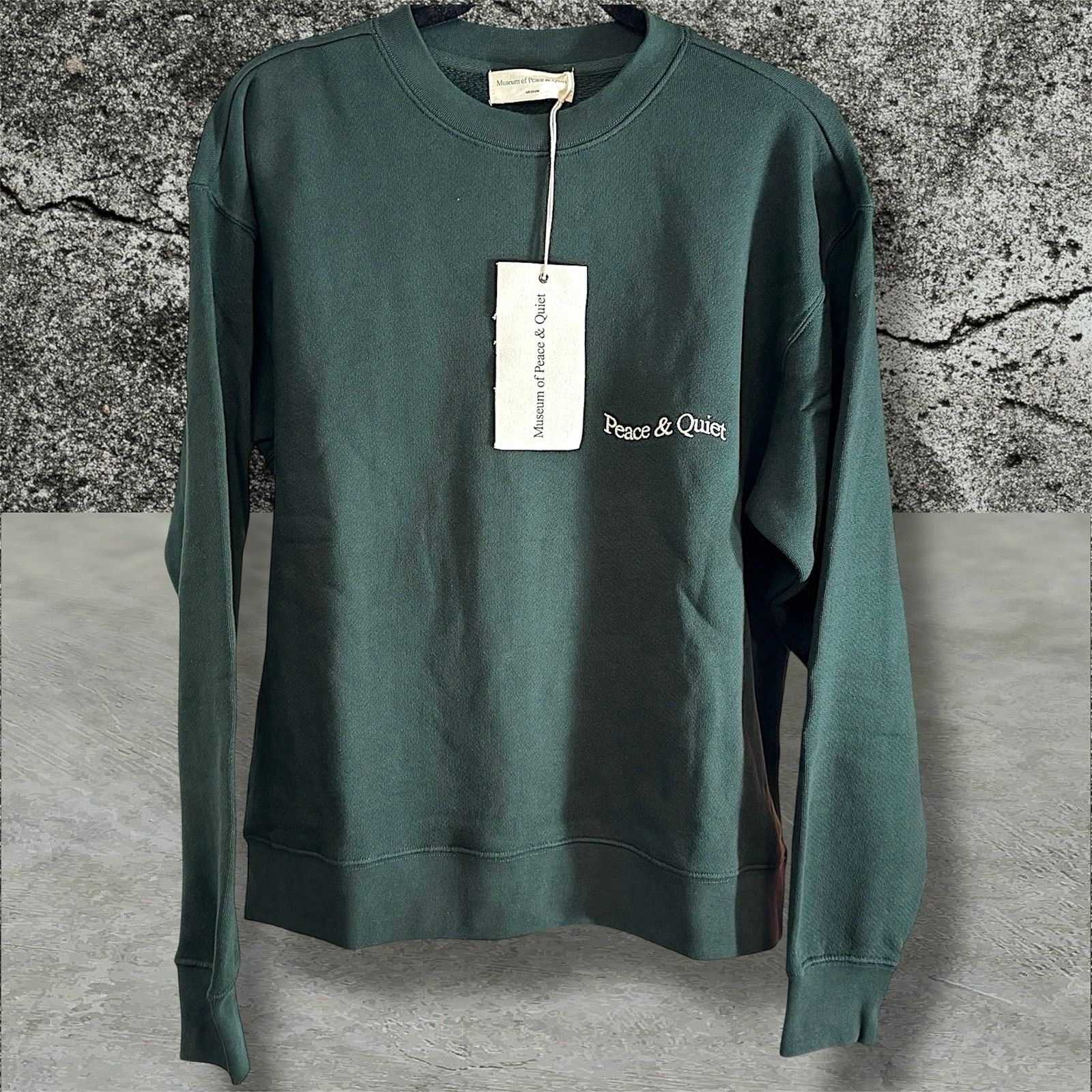 Museum of Peace & Quiet •NWT• museum of peace & quiet Wordmark Crewneck Pine •Medium Size US M / EU 48-50 / 2 - 1 Thumbnail