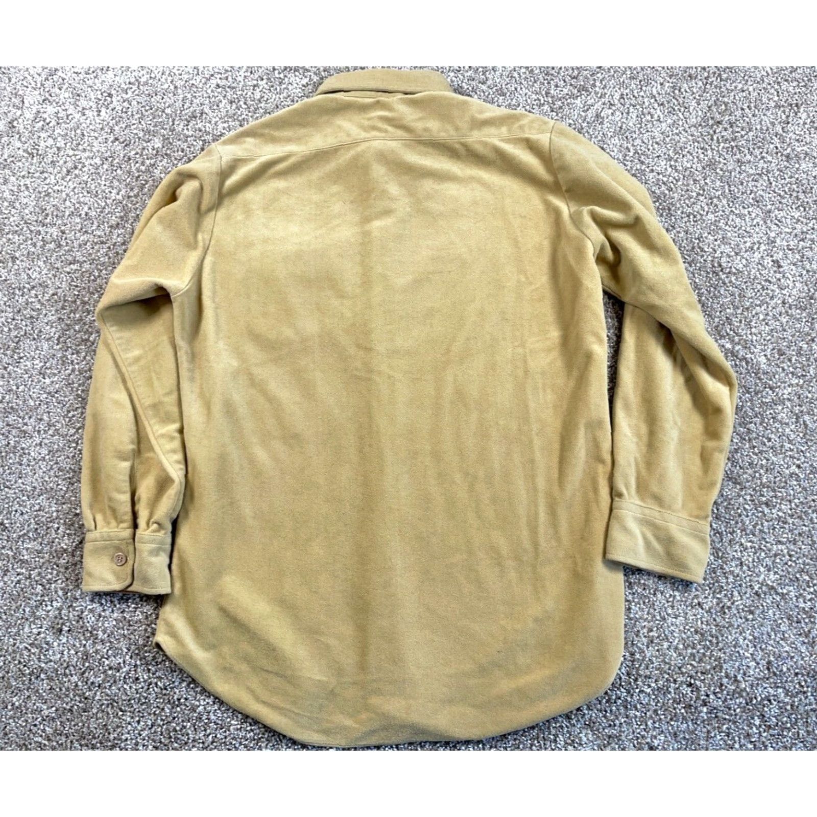 Lee VTG 80s Lee Fleece Shirt Men's Large Beige USA Made Workwear Big Collar Button-Up Size US L / EU 52-54 / 3 - 3 Thumbnail