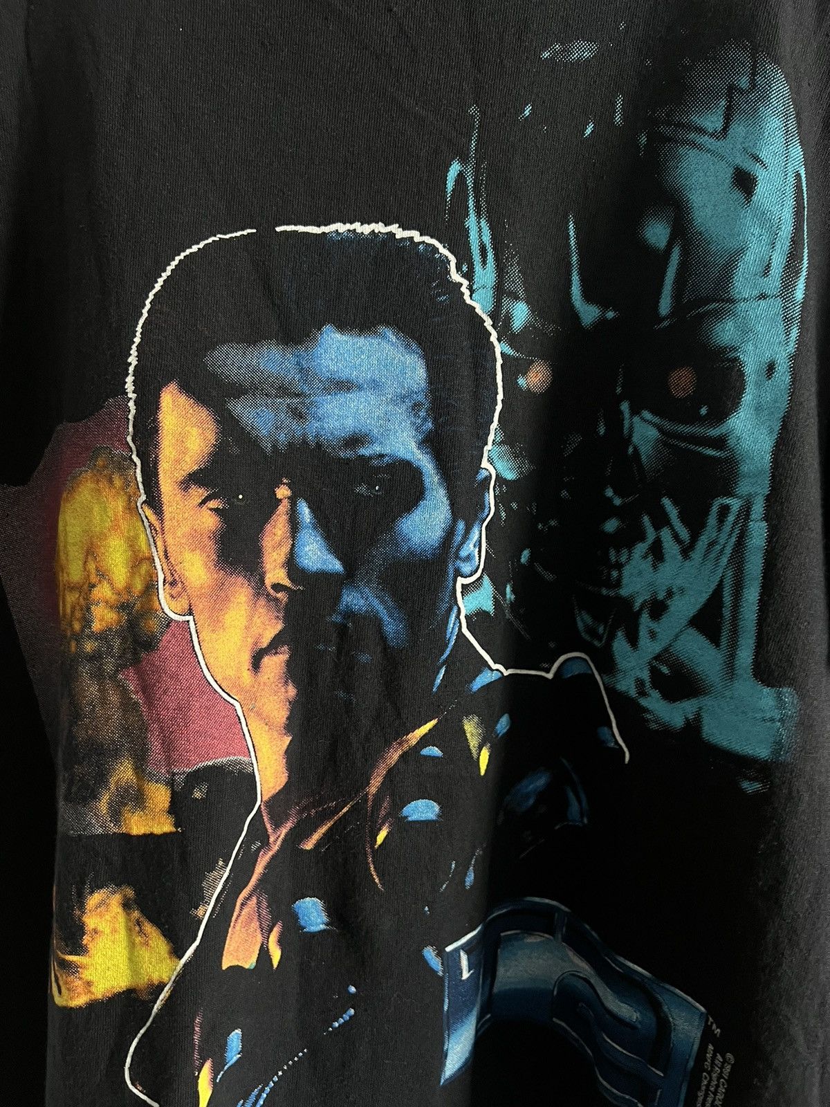 Vintage Vintage 1991 Terminator 2 Arnold Schwarzenegger Movie shirt Size US L / EU 52-54 / 3 - 4 Thumbnail