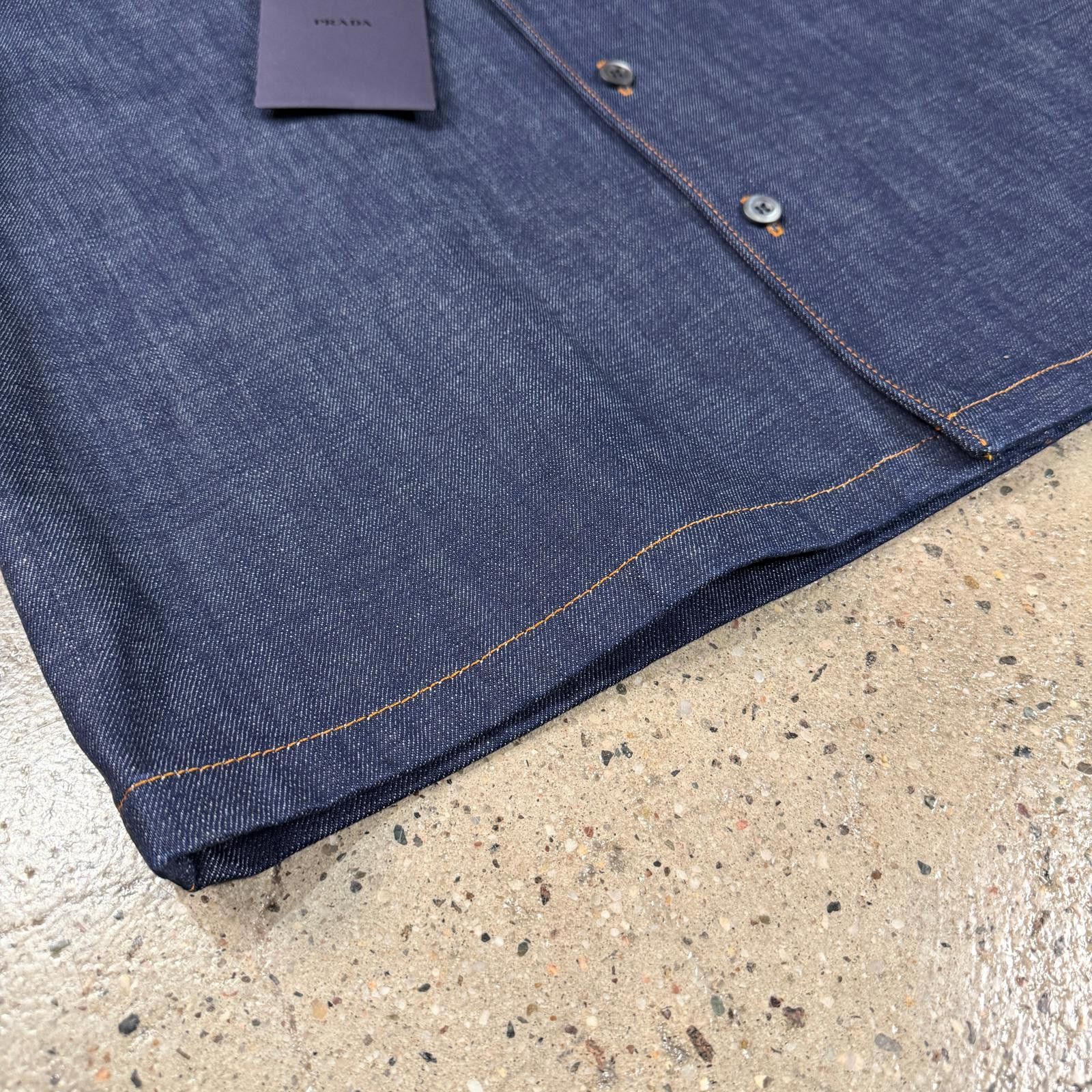 Prada Prada Denim Camp Collar Shirt Size US M / EU 48-50 / 2 - 3 Thumbnail