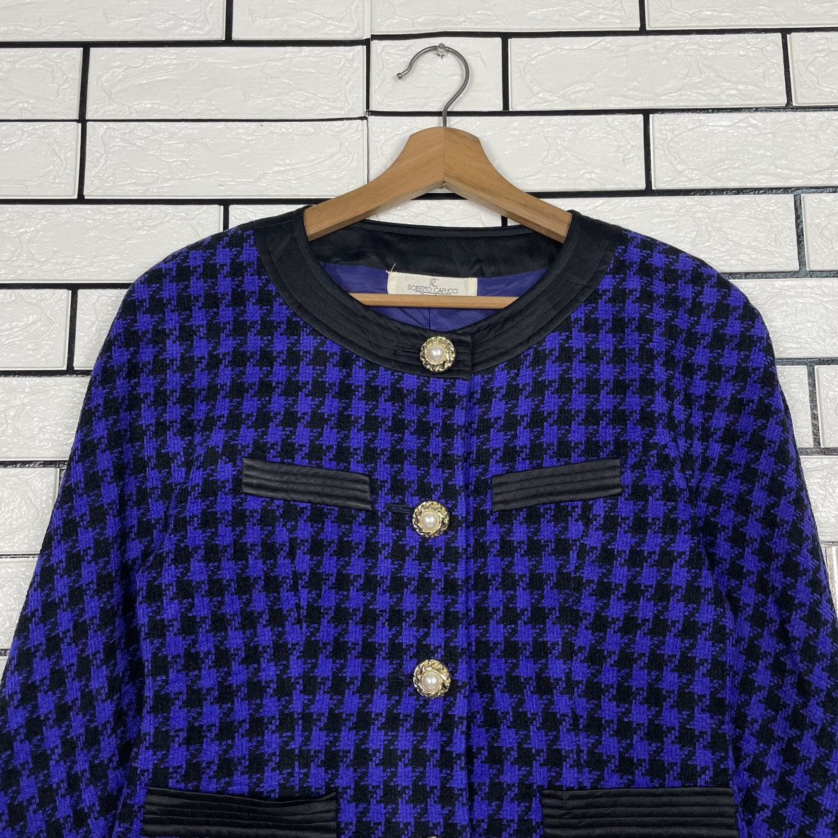 Other Roberto Capucci Plaid Purple Crop Jacket Size S / US 4 / IT 40 - 2 Thumbnail