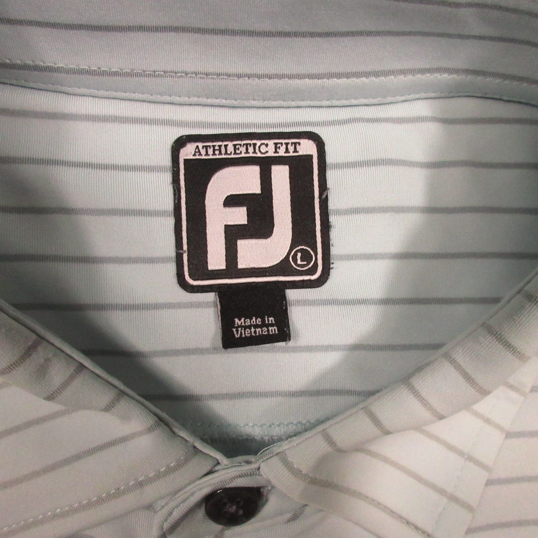 Footjoy FootJoy Polo Shirt Mens L Blue Striped Stretch FJ Golf Casual Activewear Short Sleeve Regular Fit Size US L / EU 52-54 / 3 - 4 Thumbnail