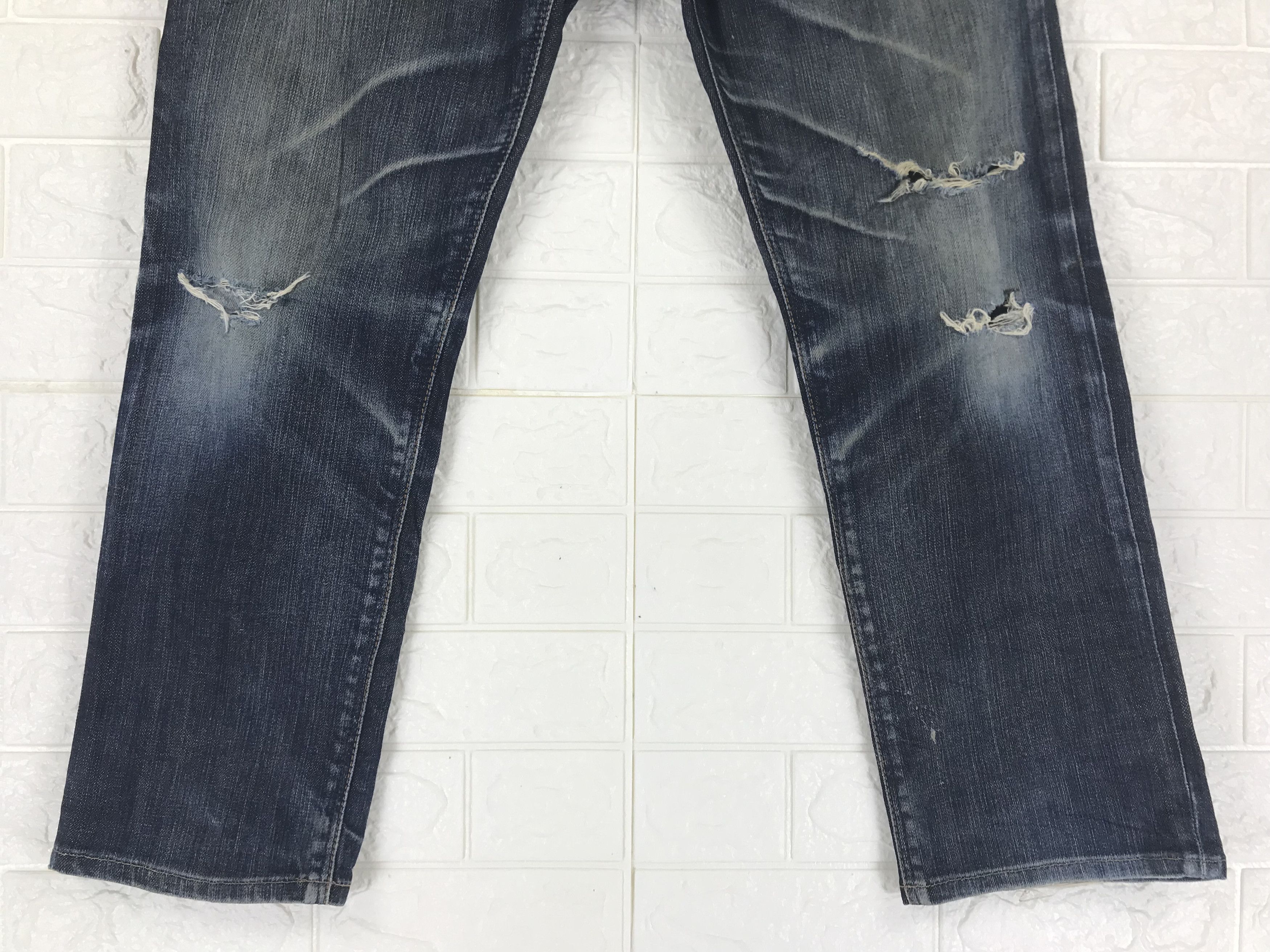 Edwin Vintage Edwin 503 Japanese Blue Ripped Jeans Size US 31 - 4 Thumbnail