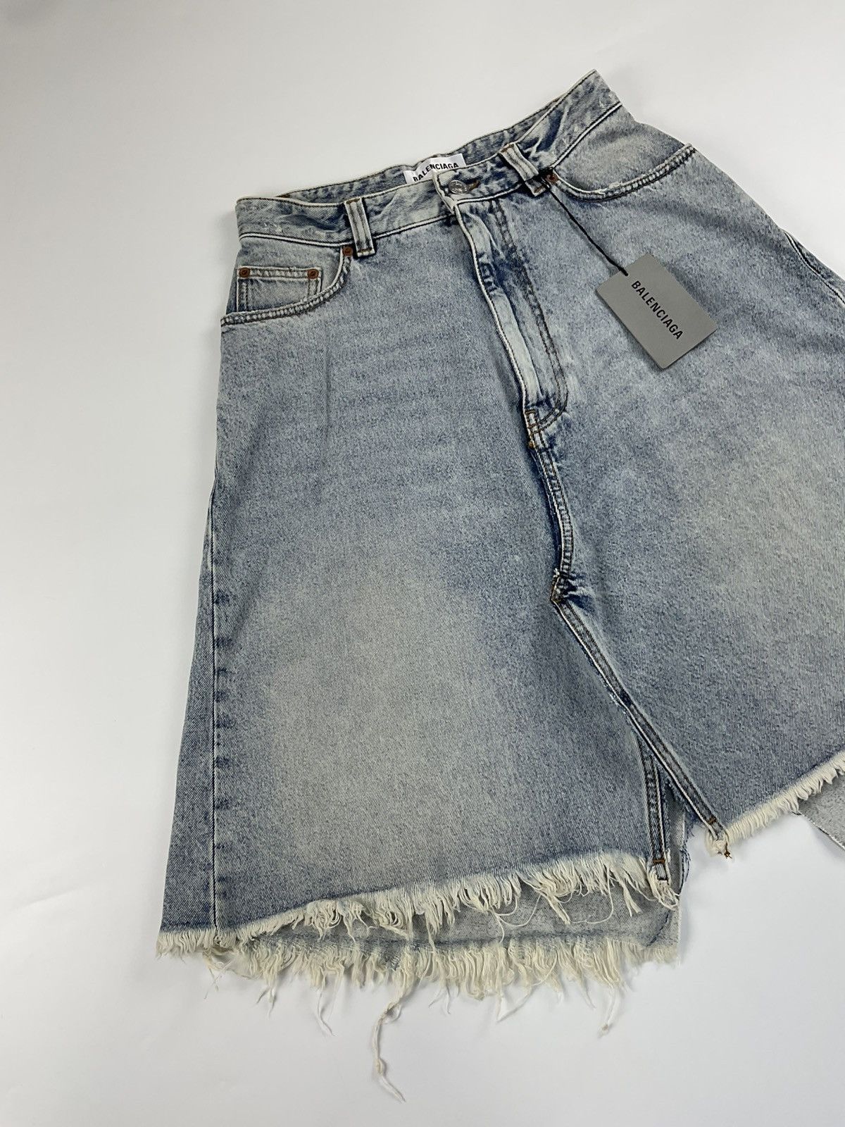 Balenciaga Balenciaga Pull-Up Denim Skirt Size 26" / US 2 / IT 38 - 3 Thumbnail