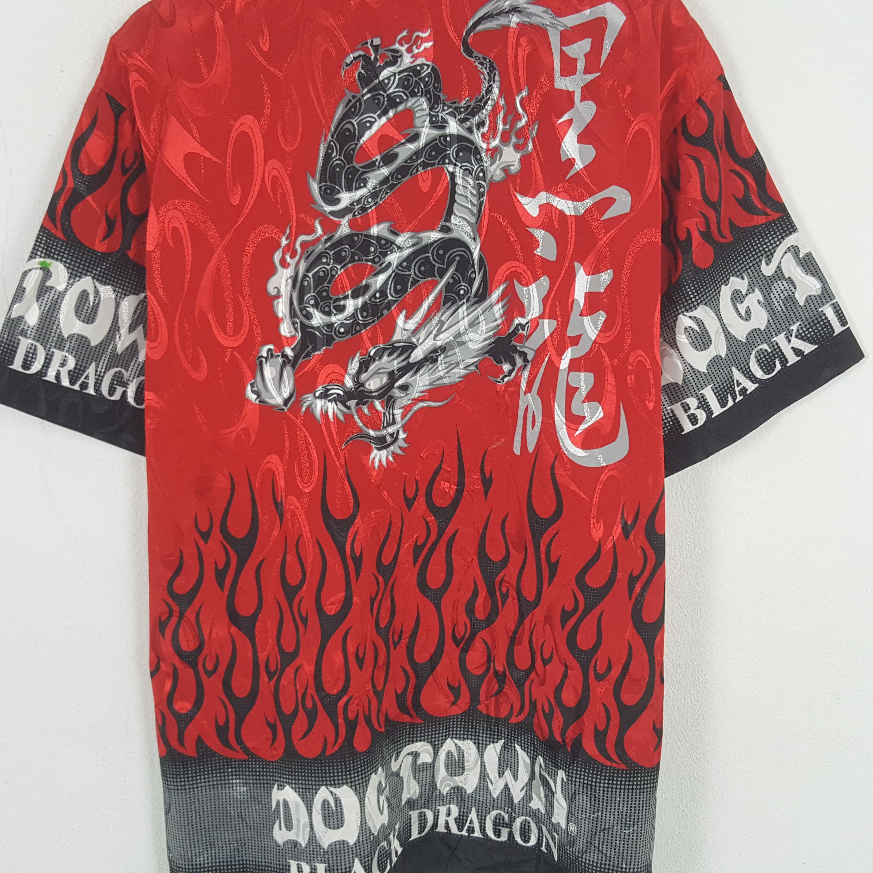 Dogtown Vintage Dog Town Overprinted Dragon Button Up Shirt Size US XL / EU 56 / 4 - 2 Thumbnail