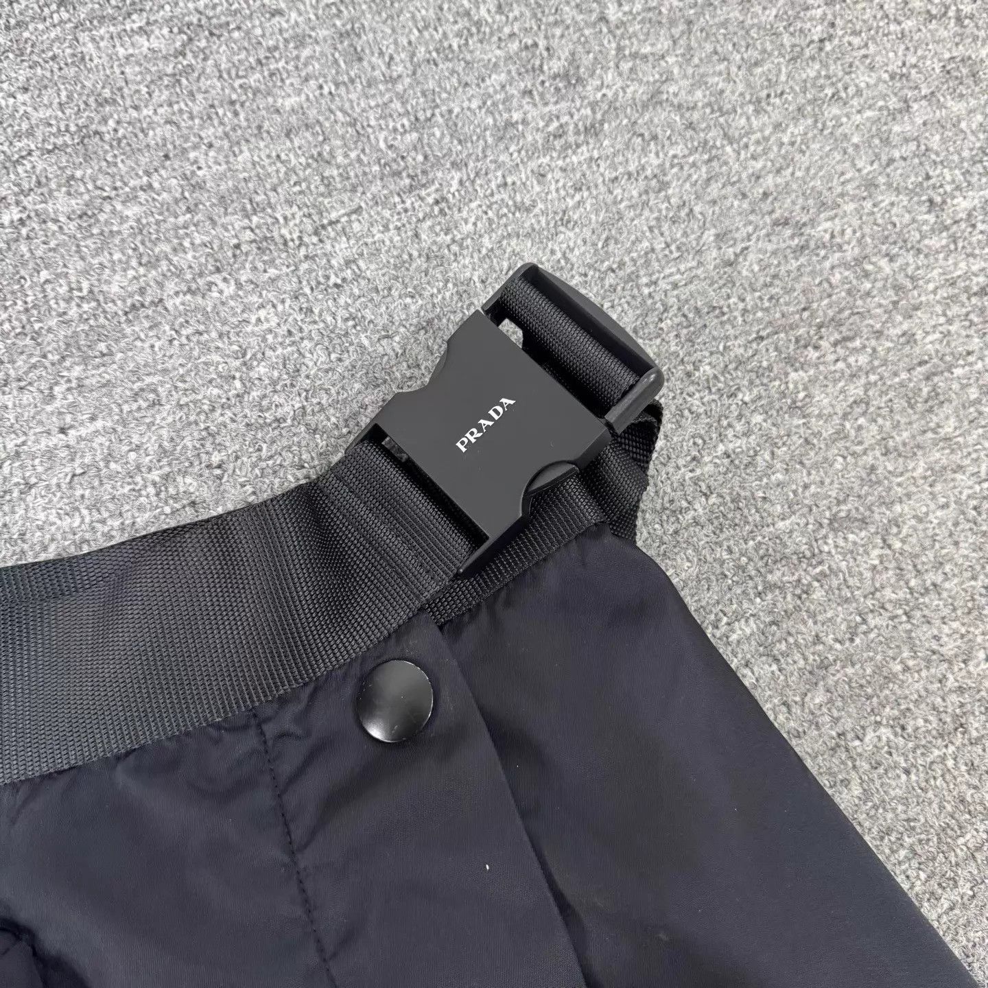 Prada Prada A-line Skirt Black Tri Logo Recycled Nylon 40 Size 27" / US 4 / IT 40 - 5 Thumbnail